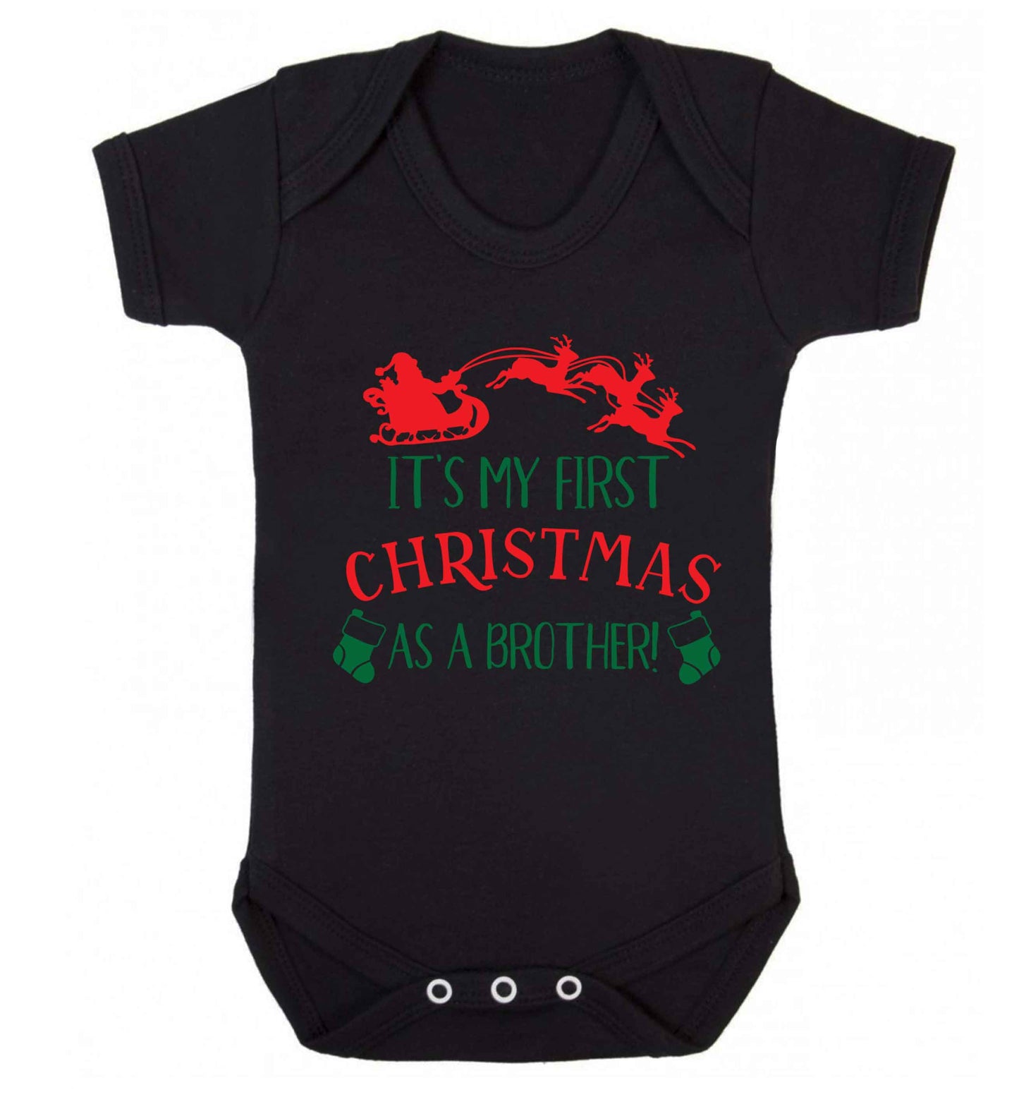 It's my first Christmas as a brother! Baby Vest black 18-24 months