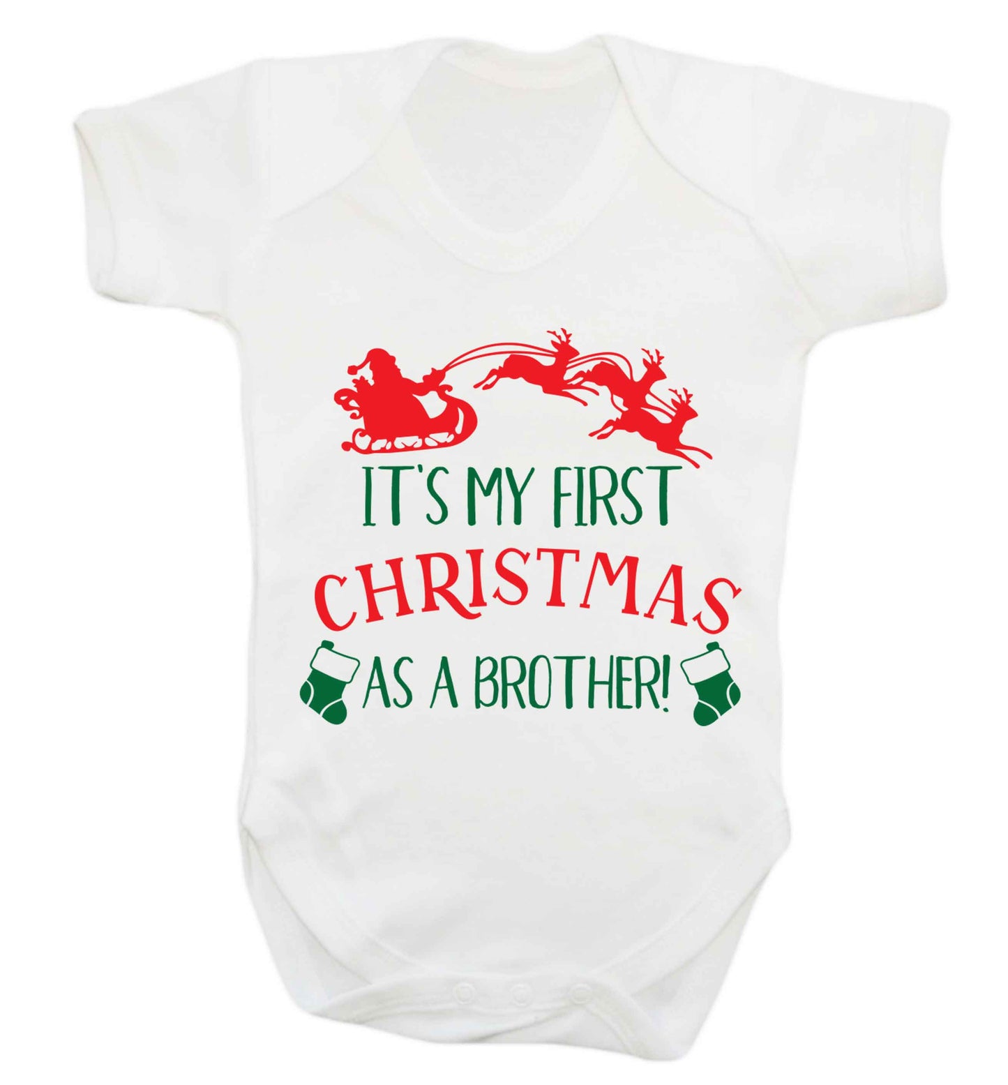 It's my first Christmas as a brother! Baby Vest white 18-24 months