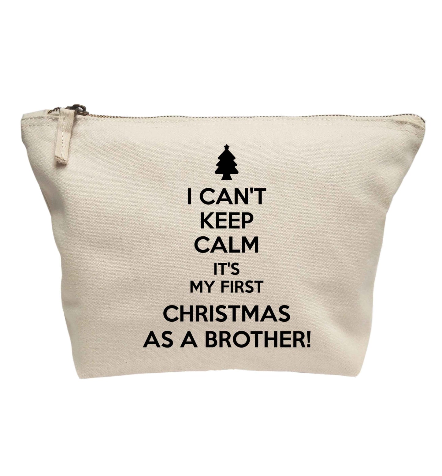 I can't keep calm it's my first Christmas as a brother! | makeup / wash bag