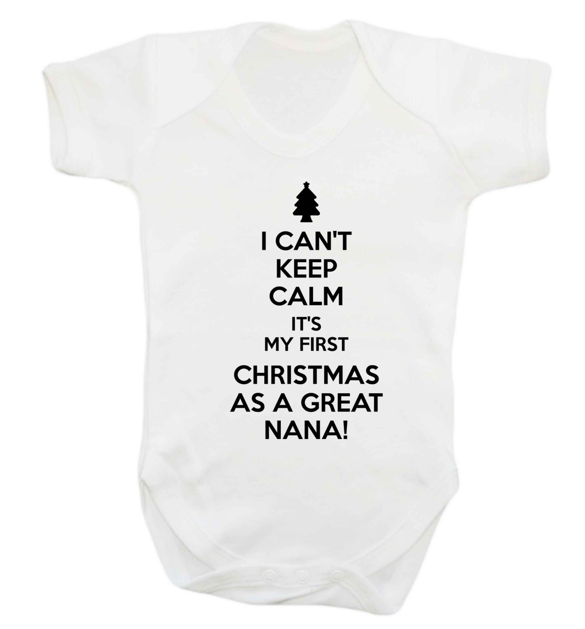 I can't keep calm it's my first Christmas as a great nana! Baby Vest white 18-24 months