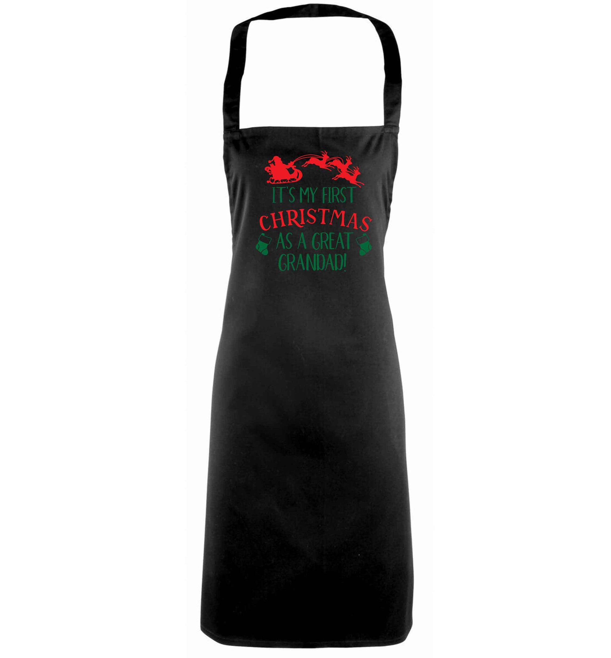 It's my first Christmas as a great grandad! black apron