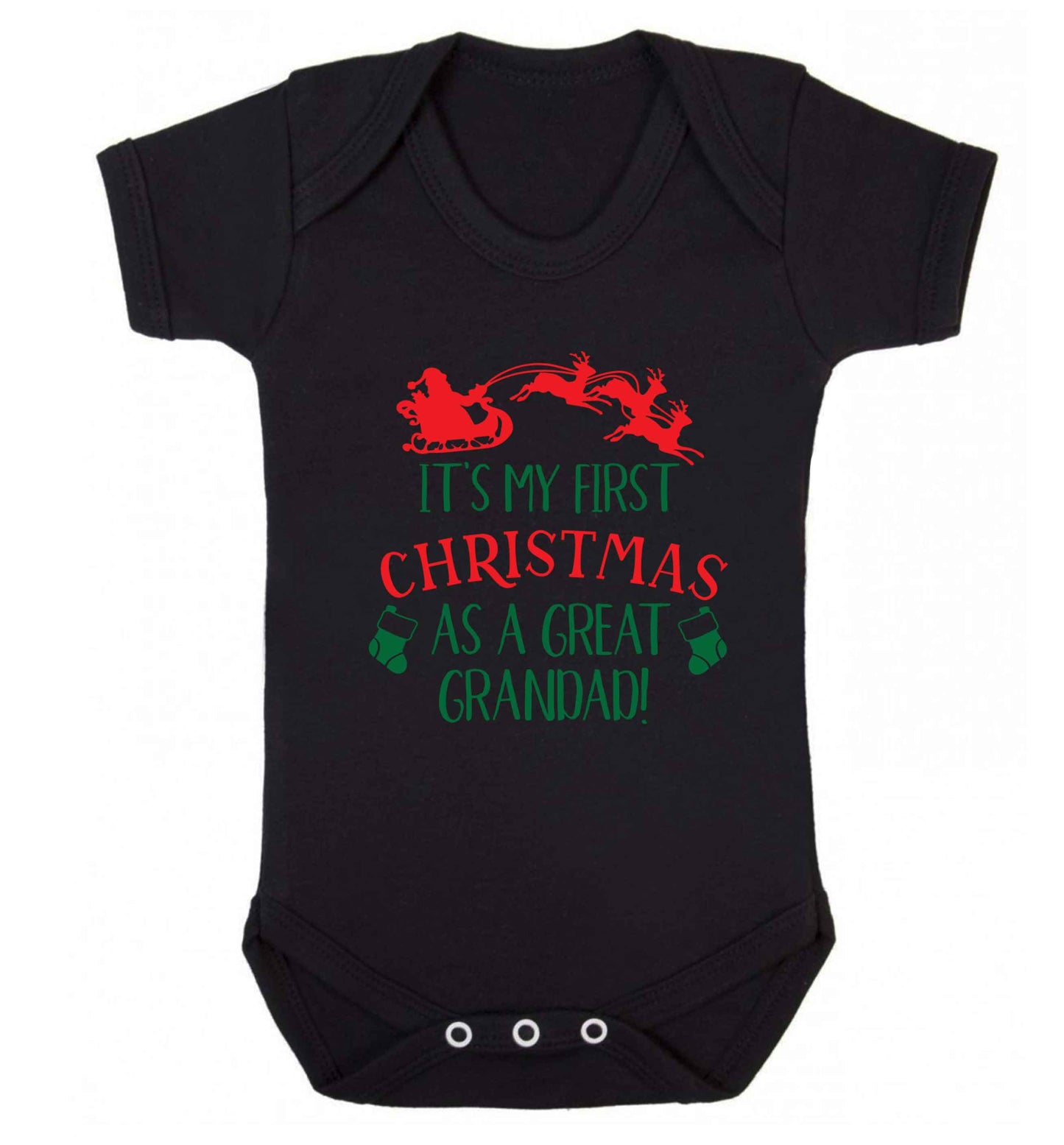 It's my first Christmas as a great grandad! Baby Vest black 18-24 months