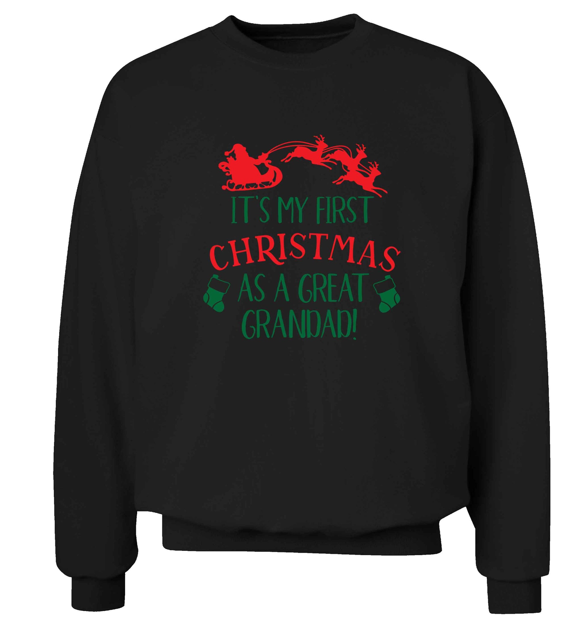 It's my first Christmas as a great grandad! Adult's unisex black Sweater 2XL