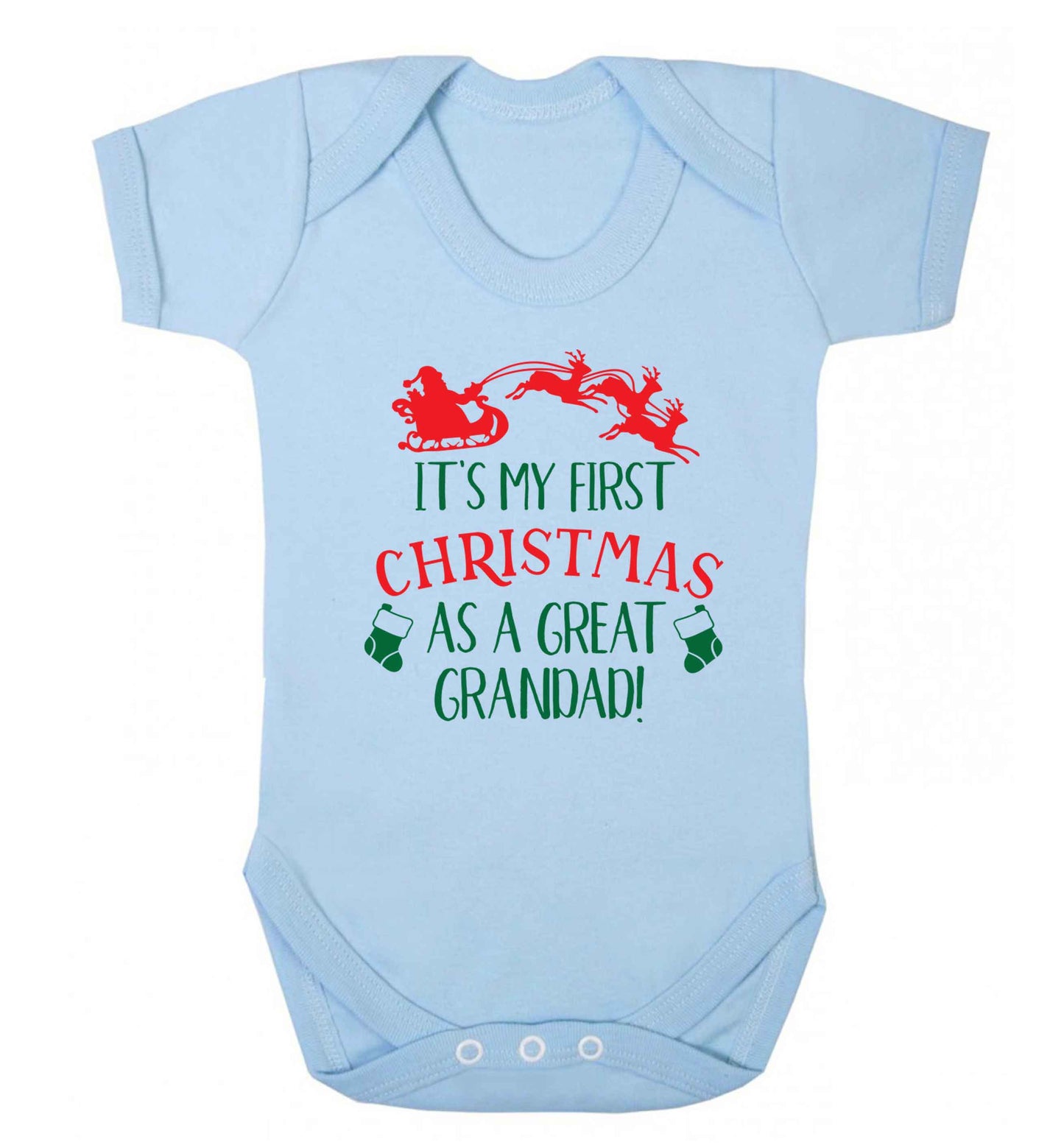 It's my first Christmas as a great grandad! Baby Vest pale blue 18-24 months