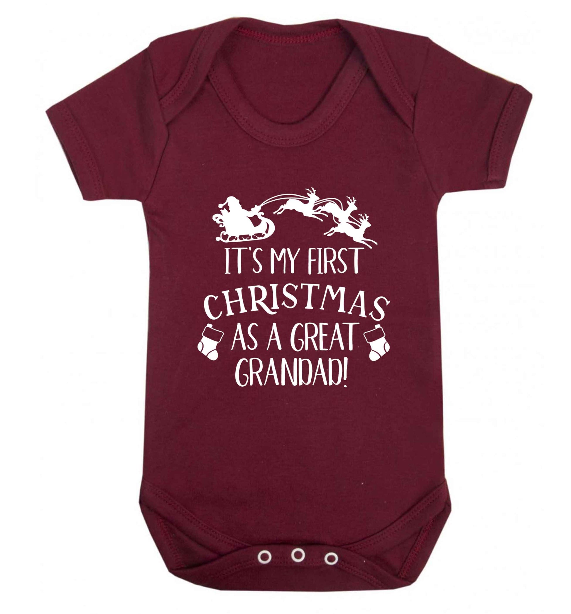 It's my first Christmas as a great grandad! Baby Vest maroon 18-24 months