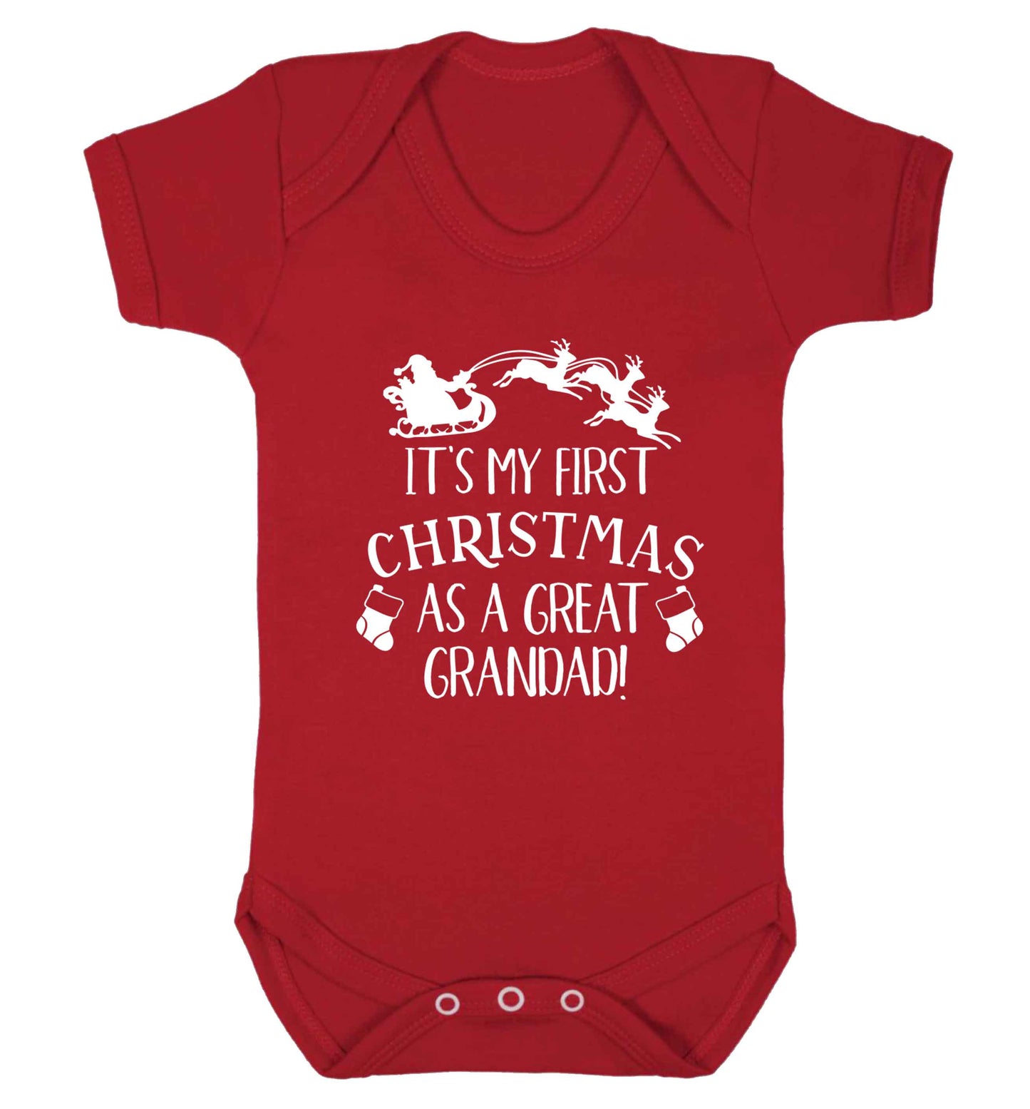 It's my first Christmas as a great grandad! Baby Vest red 18-24 months