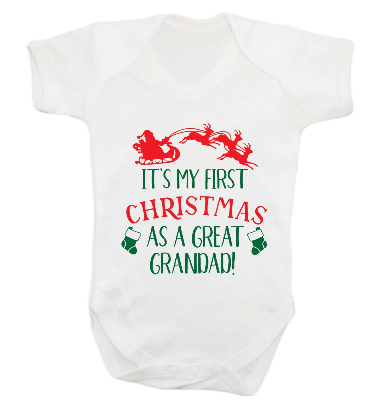 It's my first Christmas as a great grandad! Baby Vest white 18-24 months