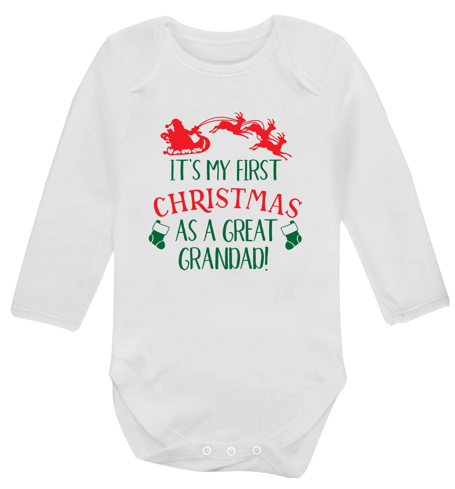 It's my first Christmas as a great grandad! Baby Vest long sleeved white 6-12 months