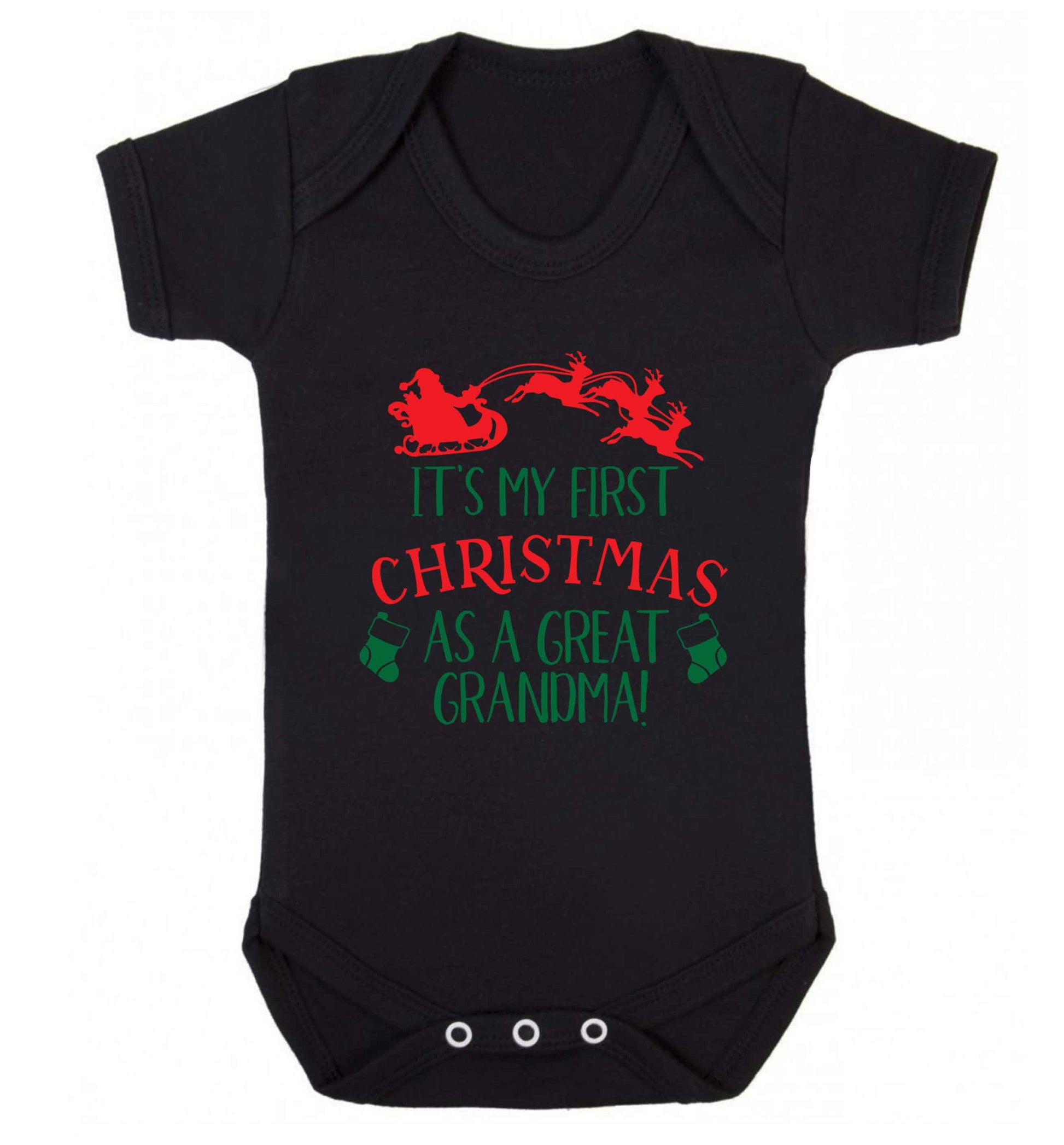 It's my first Christmas as a great grandma! Baby Vest black 18-24 months