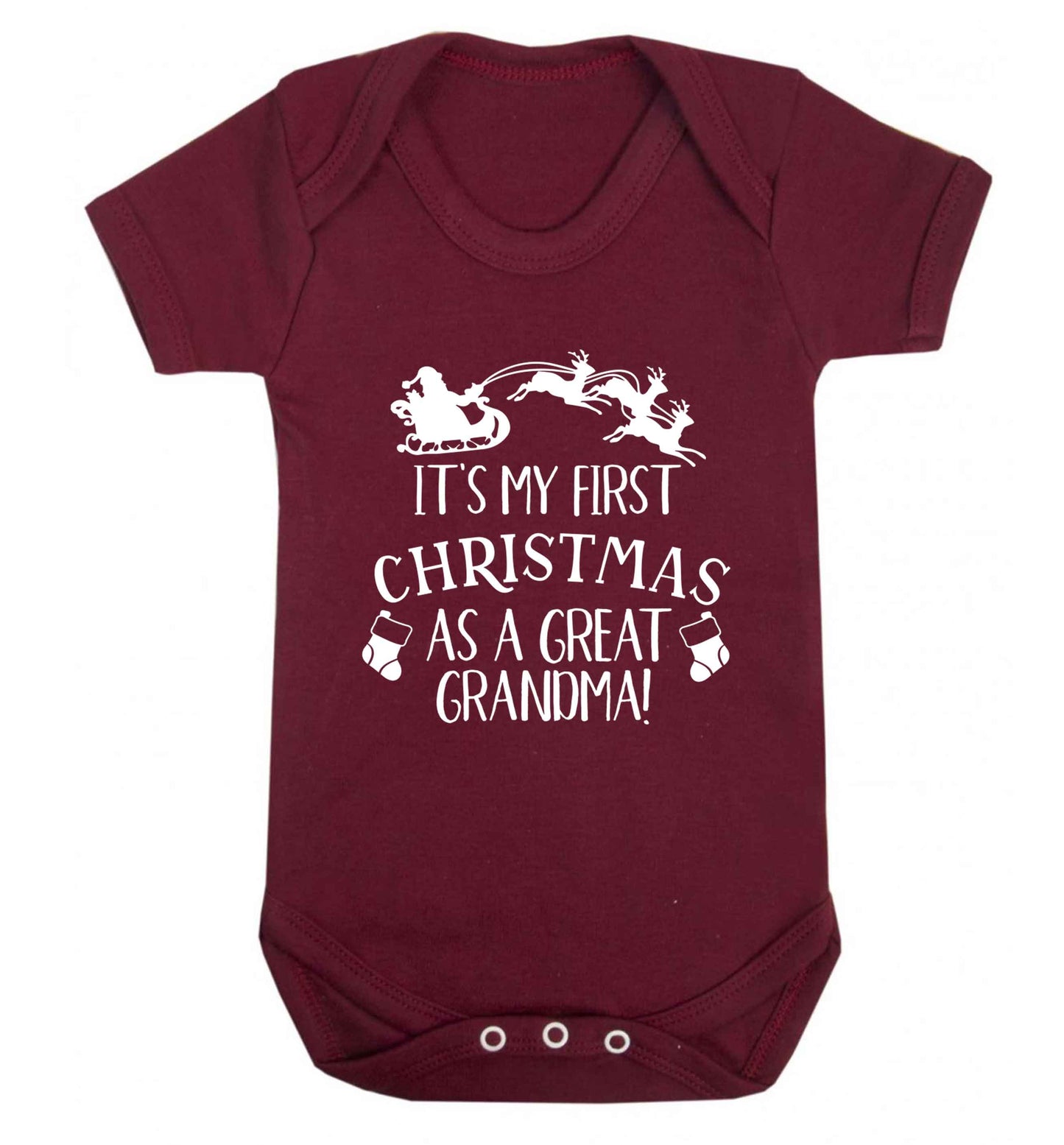 It's my first Christmas as a great grandma! Baby Vest maroon 18-24 months