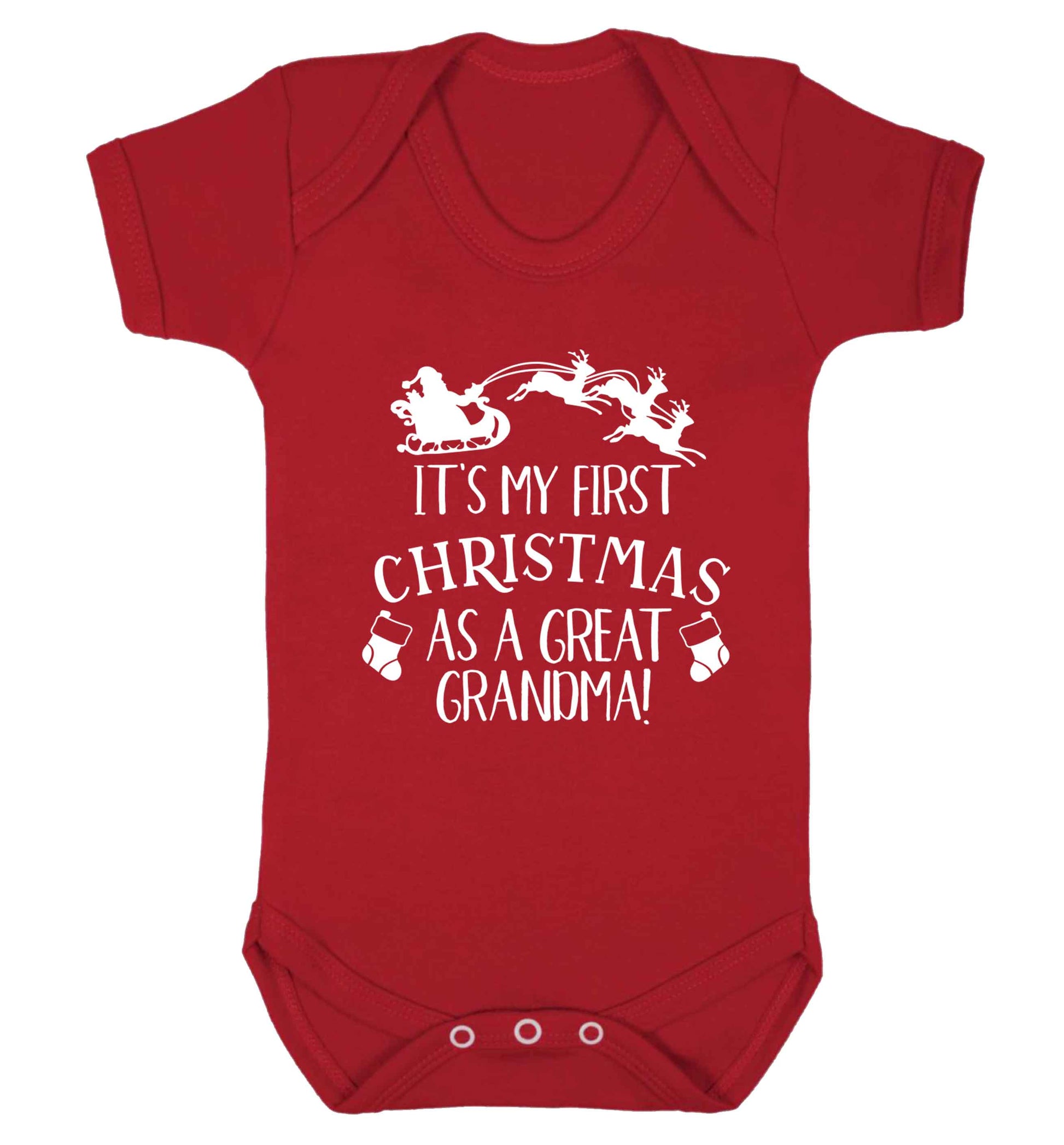It's my first Christmas as a great grandma! Baby Vest red 18-24 months