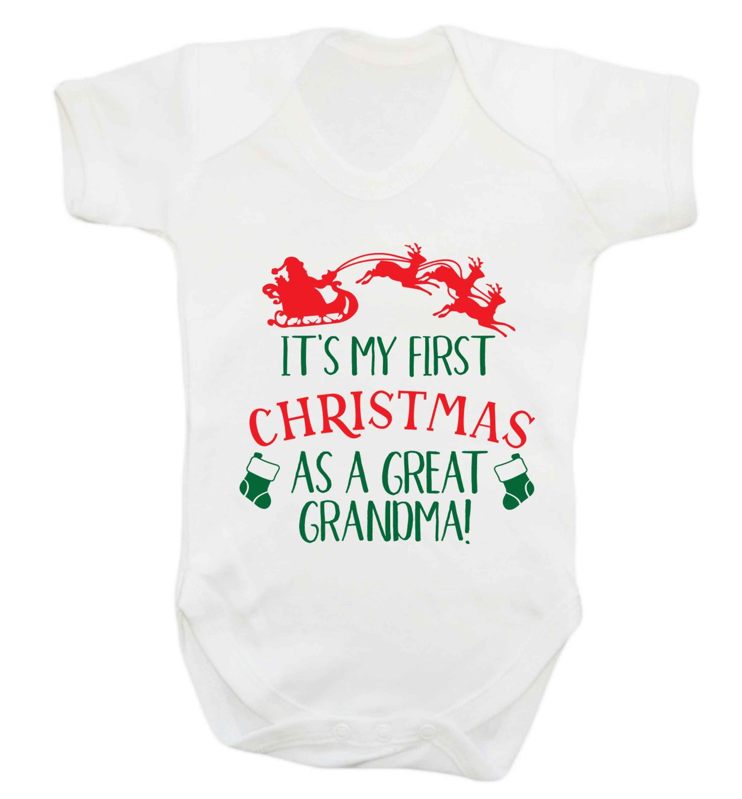 It's my first Christmas as a great grandma! Baby Vest white 18-24 months