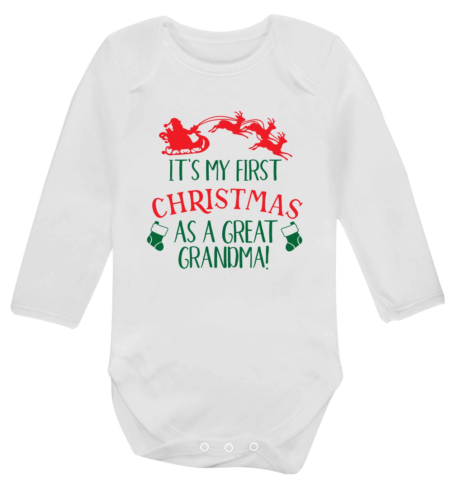 It's my first Christmas as a great grandma! Baby Vest long sleeved white 6-12 months