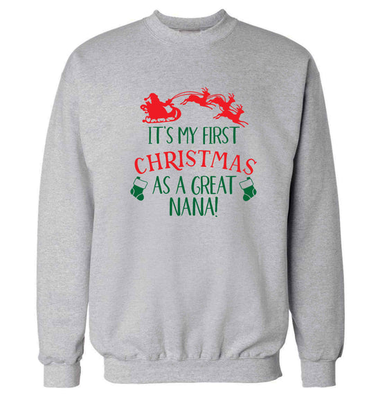 It's my first Christmas as a great nana! Adult's unisex grey Sweater 2XL