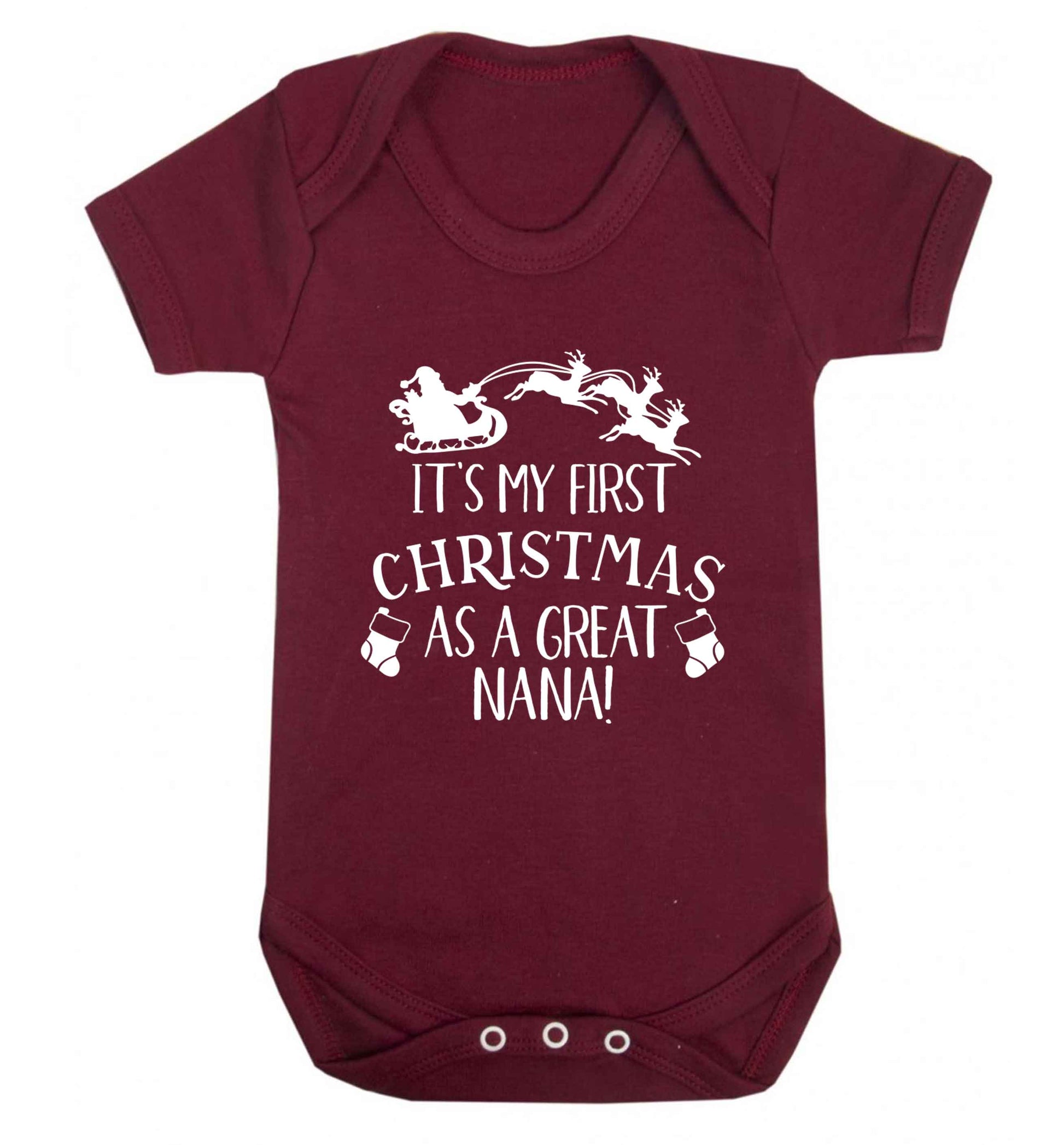It's my first Christmas as a great nana! Baby Vest maroon 18-24 months