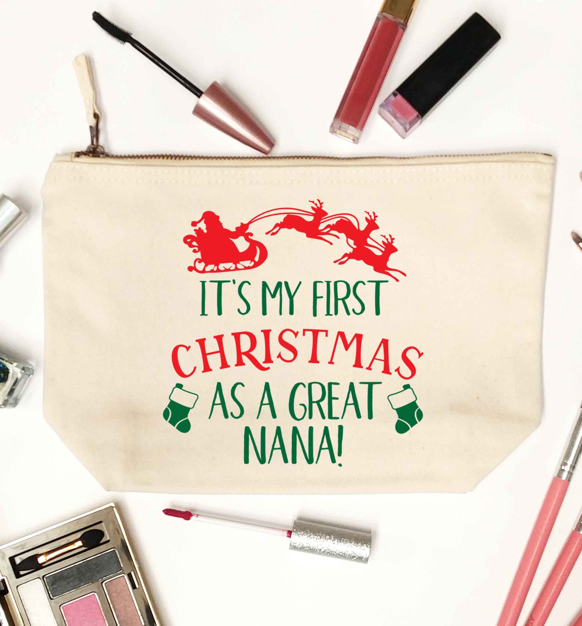 It's my first Christmas as a great nana! natural makeup bag