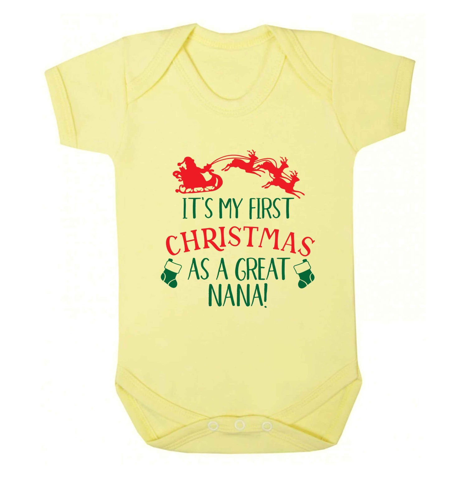 It's my first Christmas as a great nana! Baby Vest pale yellow 18-24 months