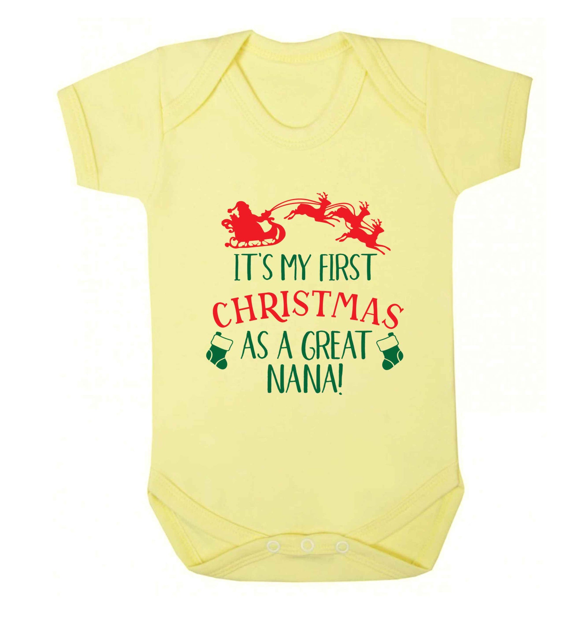 It's my first Christmas as a great nana! Baby Vest pale yellow 18-24 months