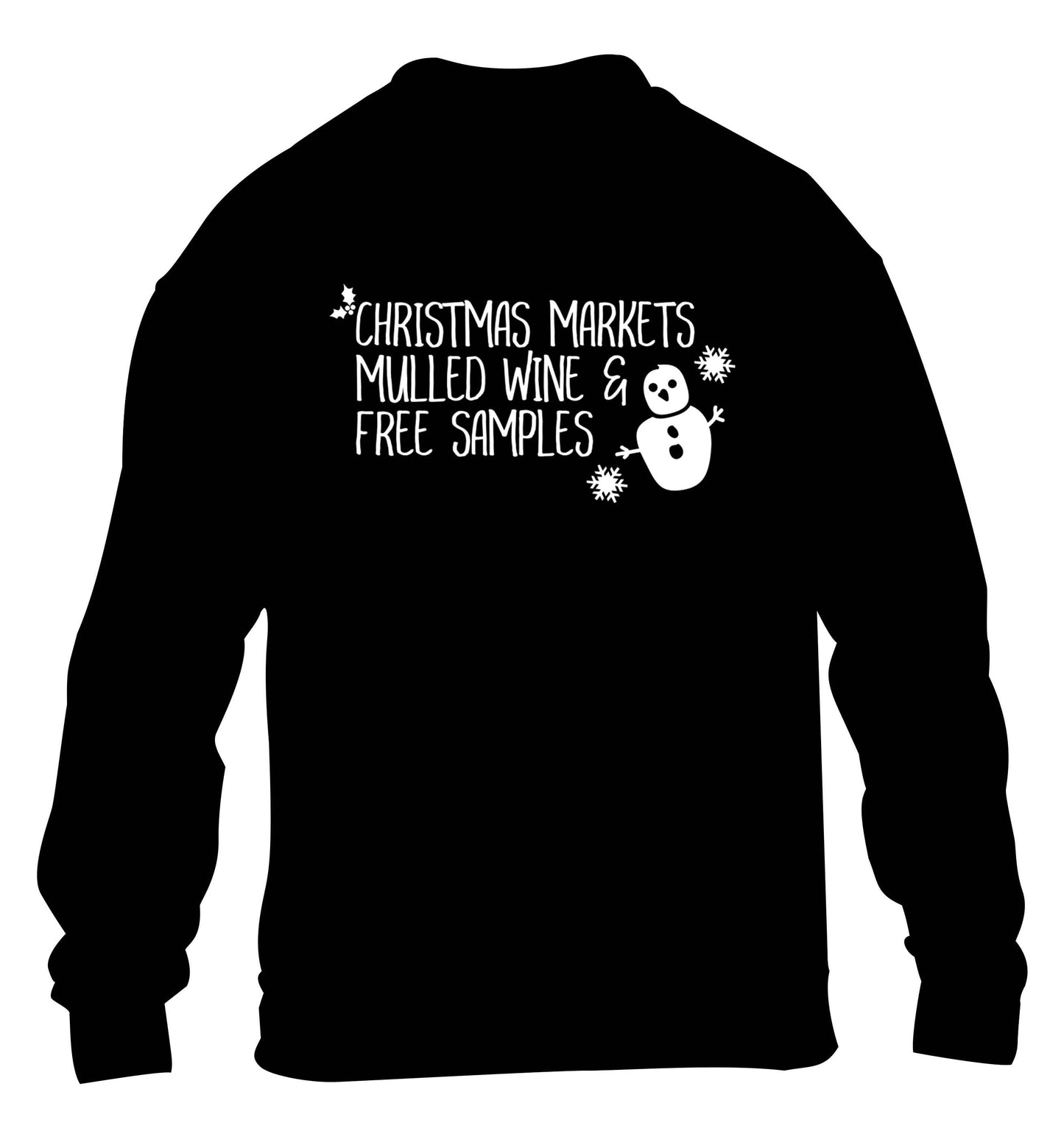 Christmas market mulled wine & free samples children's black sweater 12-13 Years