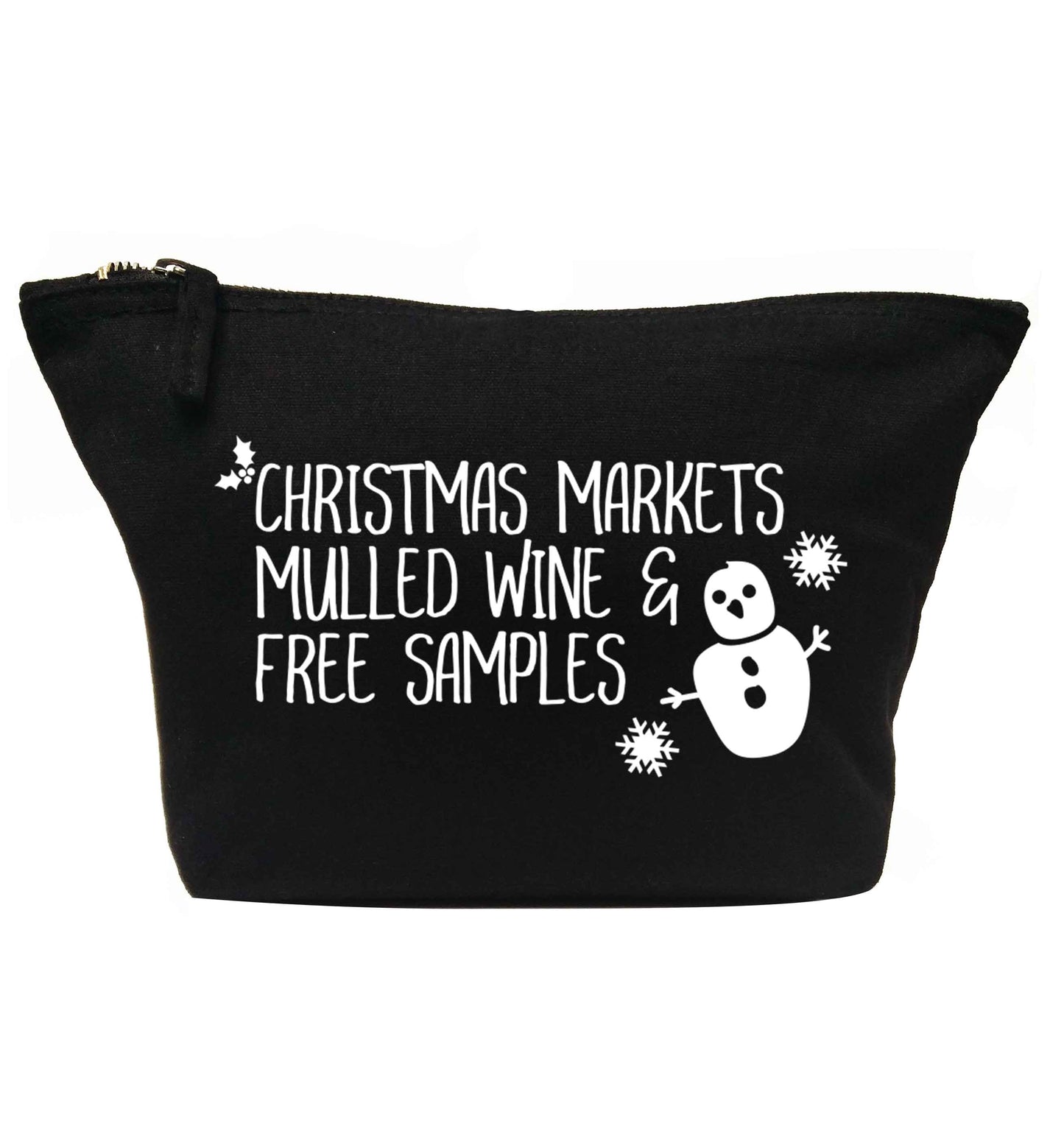 Christmas market mulled wine & free samples | makeup / wash bag