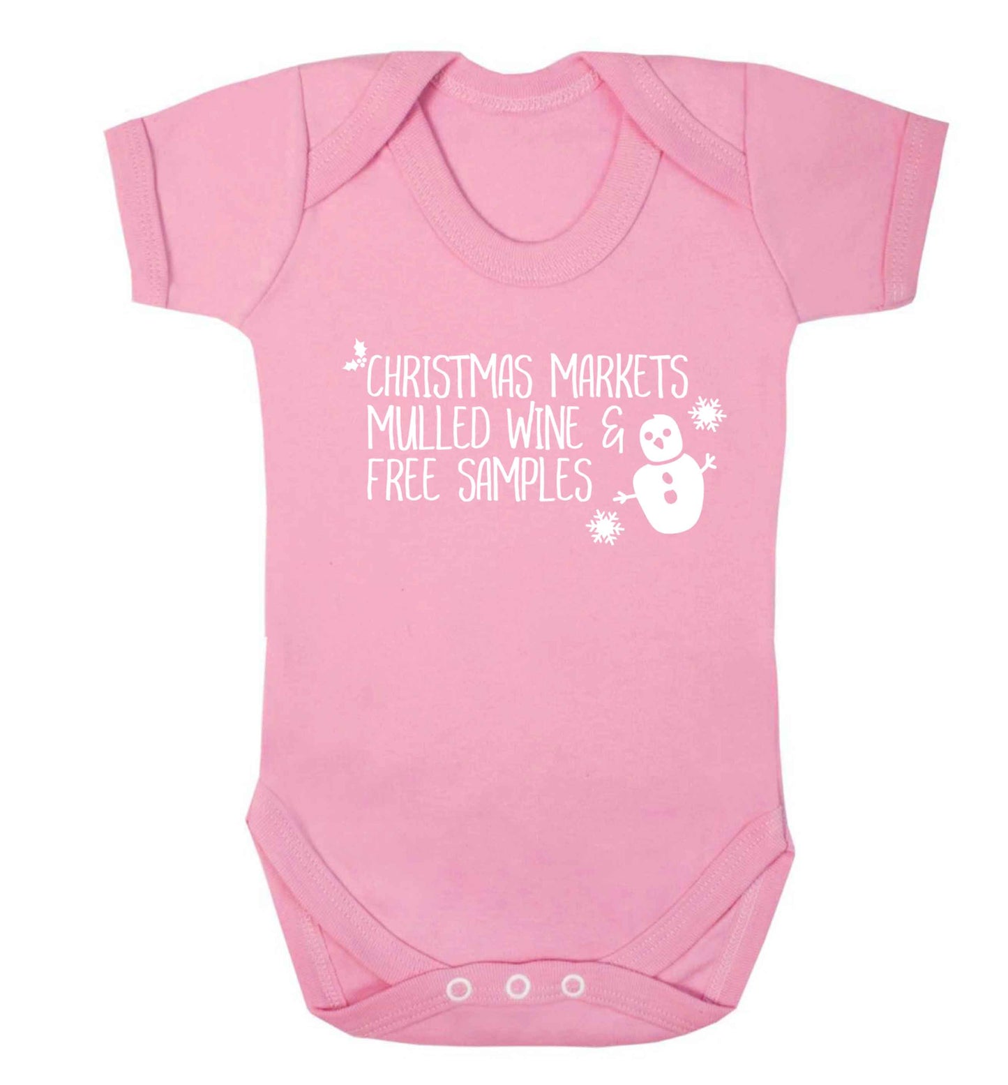 Christmas market mulled wine & free samples Baby Vest pale pink 18-24 months