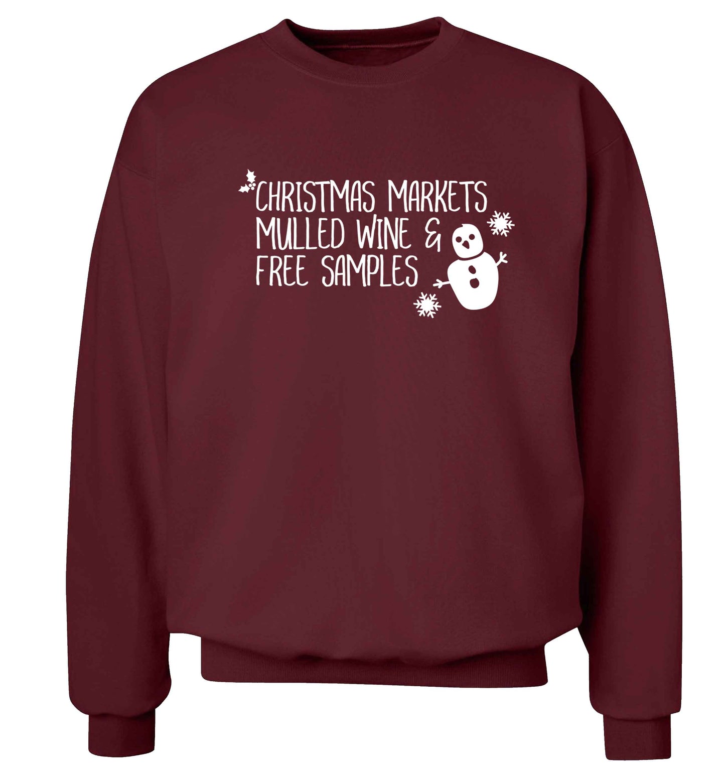 Christmas market mulled wine & free samples Adult's unisex maroon Sweater 2XL