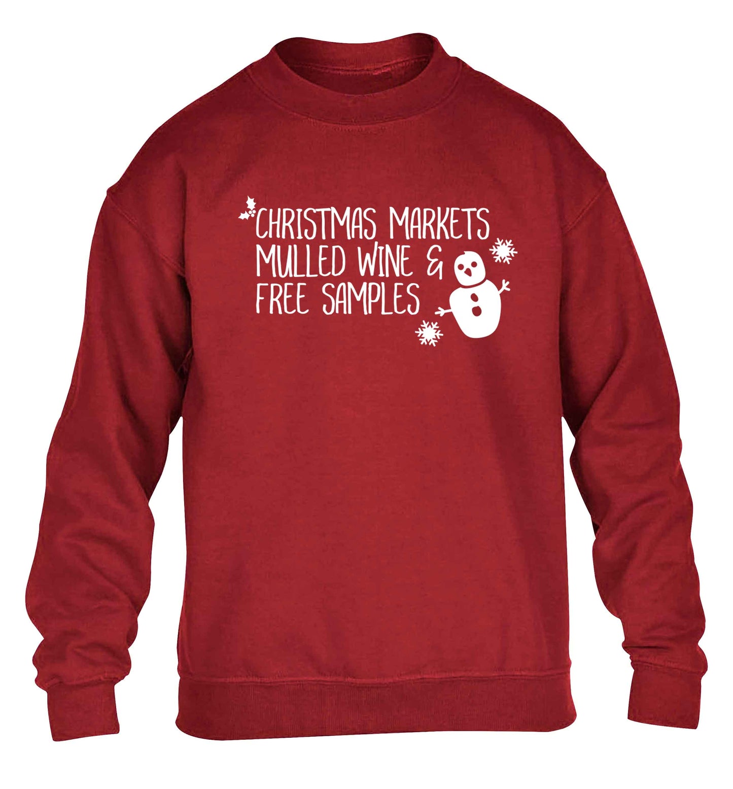 Christmas market mulled wine & free samples children's grey sweater 12-13 Years