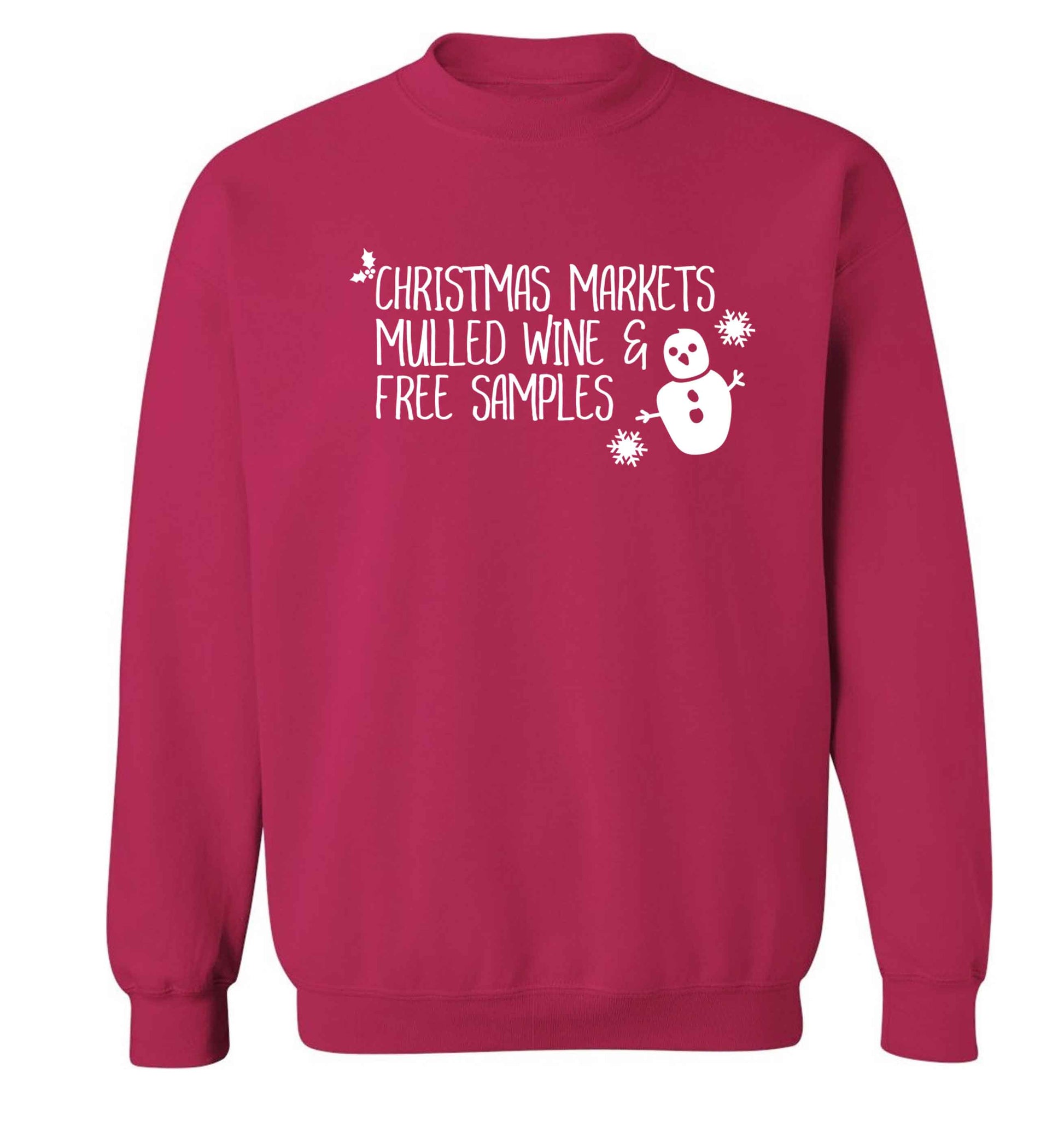 Christmas market mulled wine & free samples Adult's unisex pink Sweater 2XL