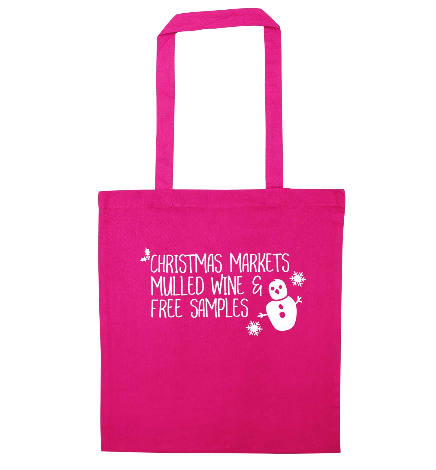 Christmas market mulled wine & free samples pink tote bag
