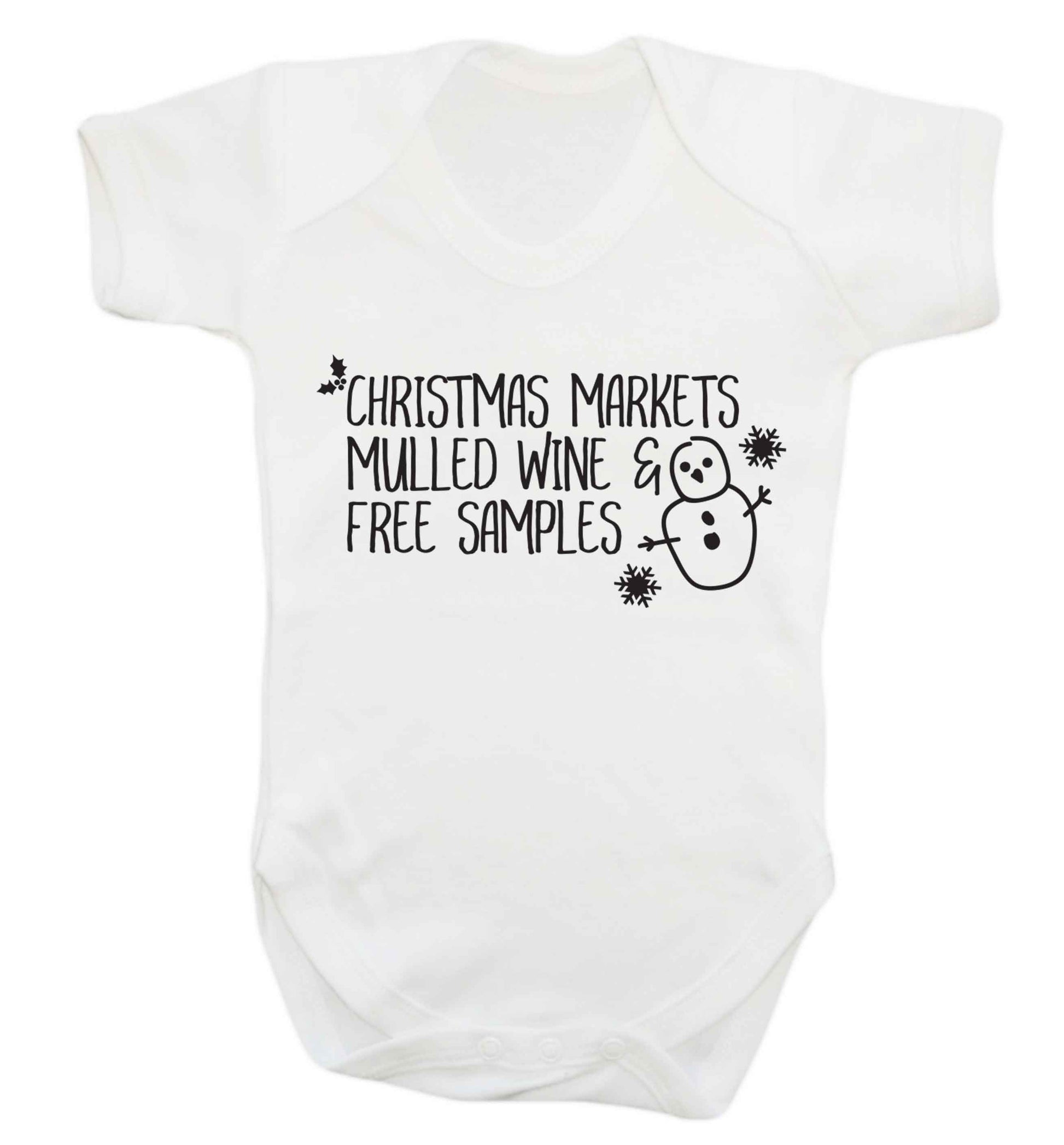 Christmas market mulled wine & free samples Baby Vest white 18-24 months