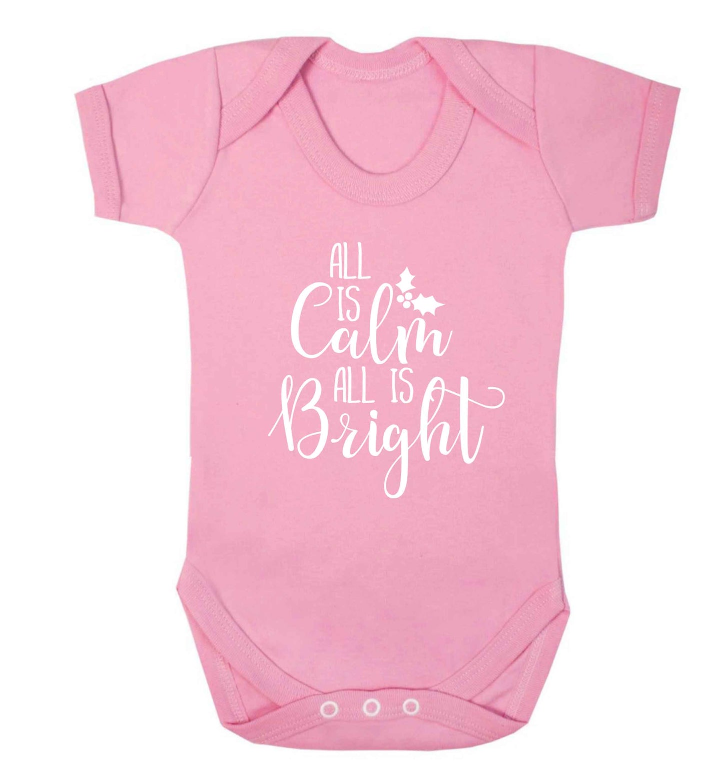 All is calm is bright Baby Vest pale pink 18-24 months