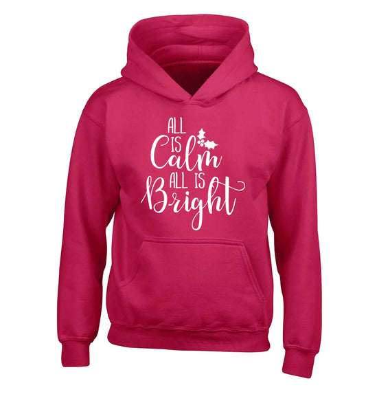 All is calm is bright children's pink hoodie 12-13 Years