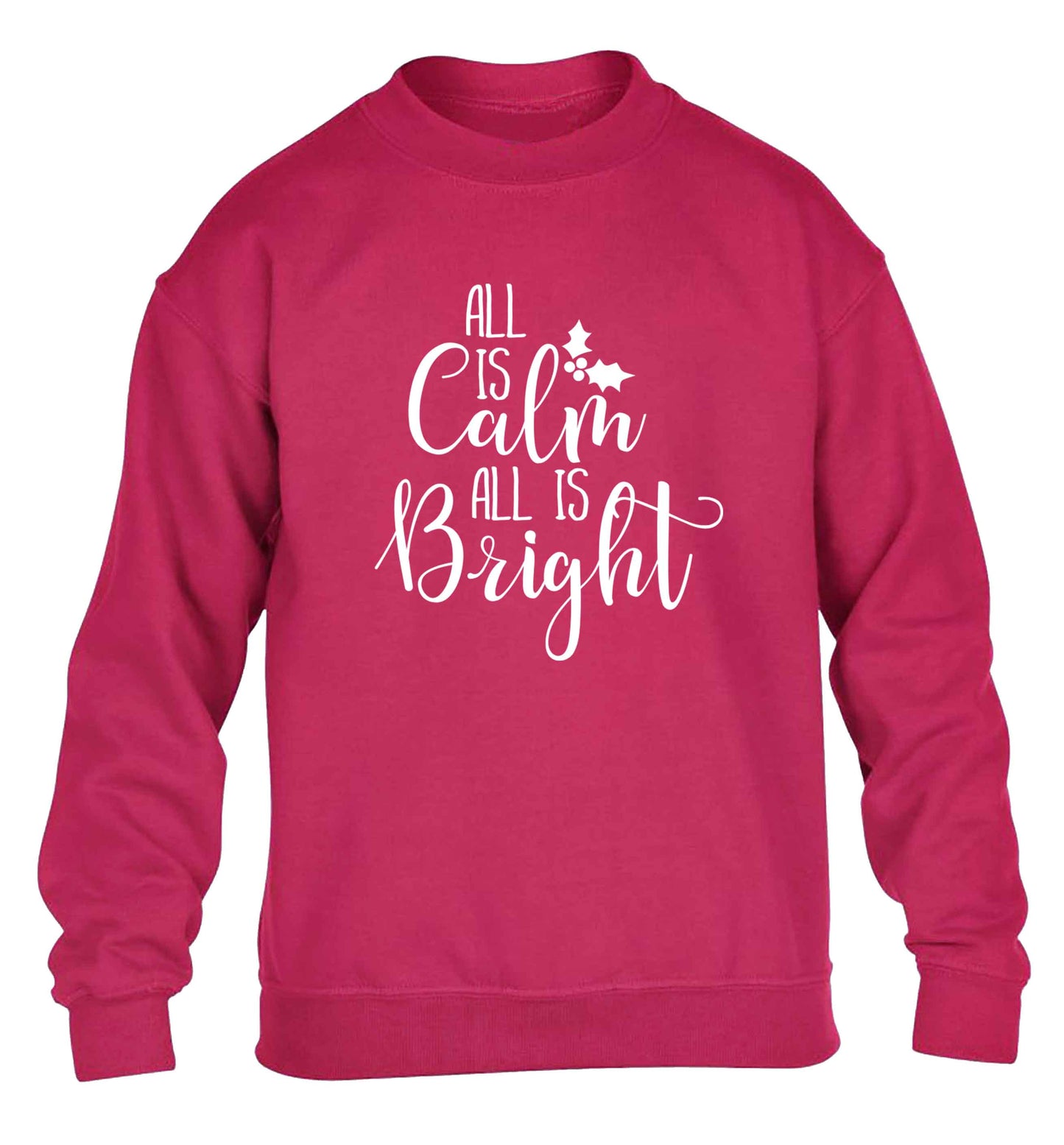 All is calm is bright children's pink sweater 12-13 Years
