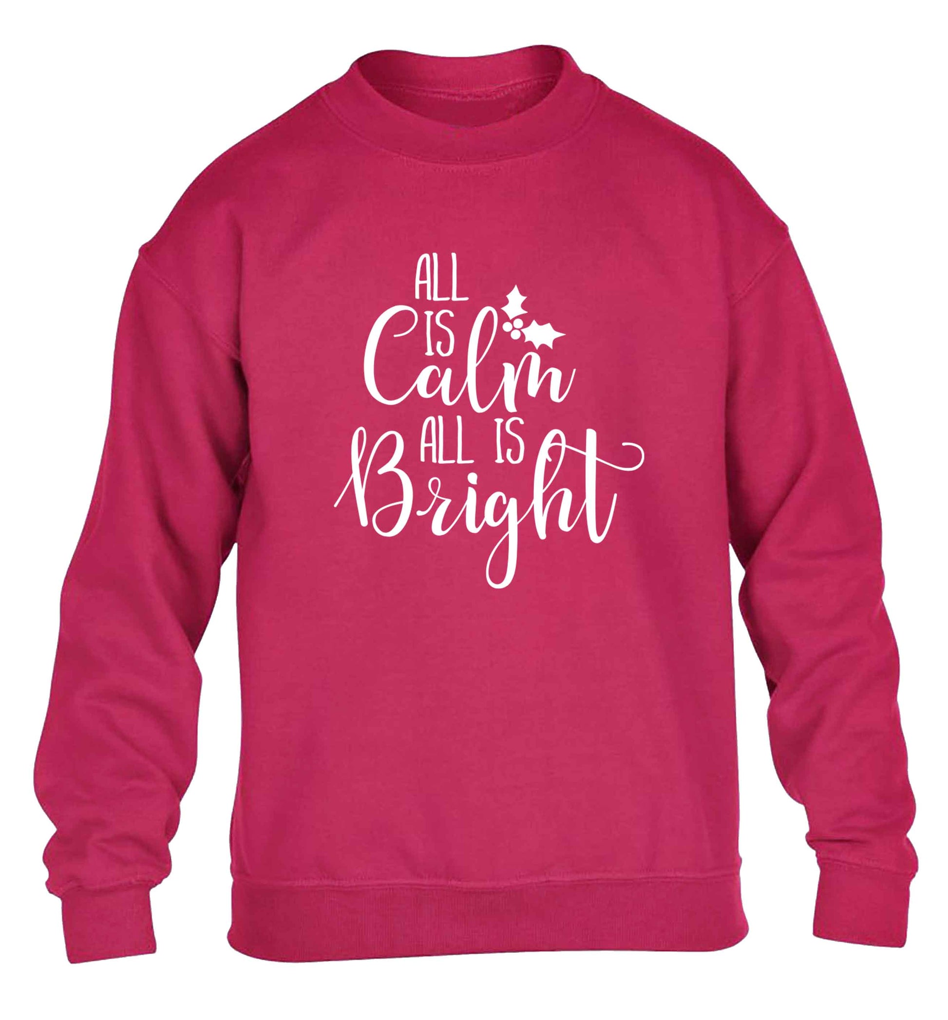 All is calm is bright children's pink sweater 12-13 Years