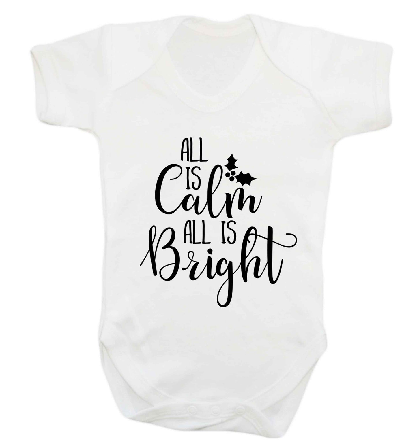 All is calm is bright Baby Vest white 18-24 months