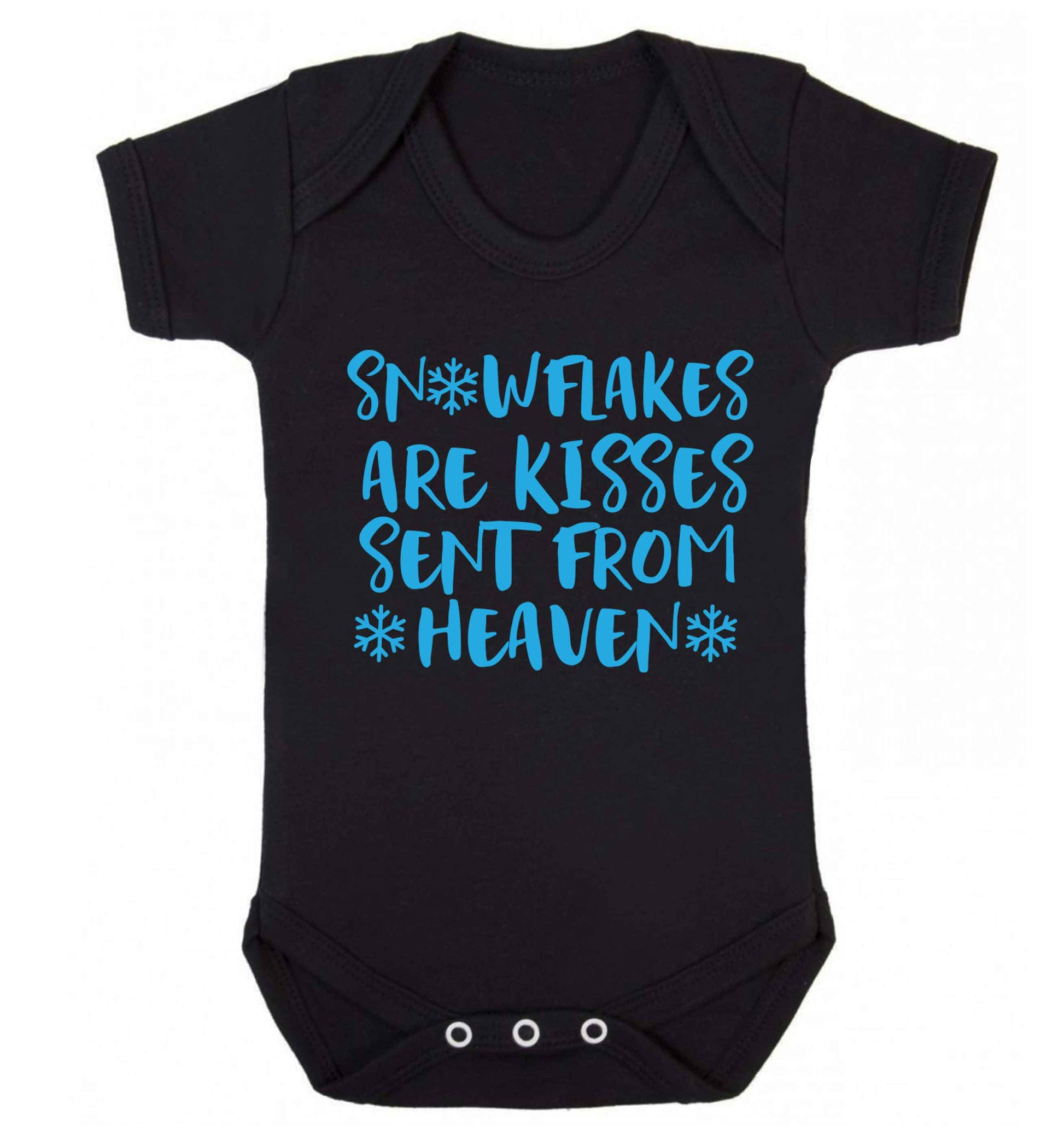 Snowflakes are kisses sent from heaven Baby Vest black 18-24 months