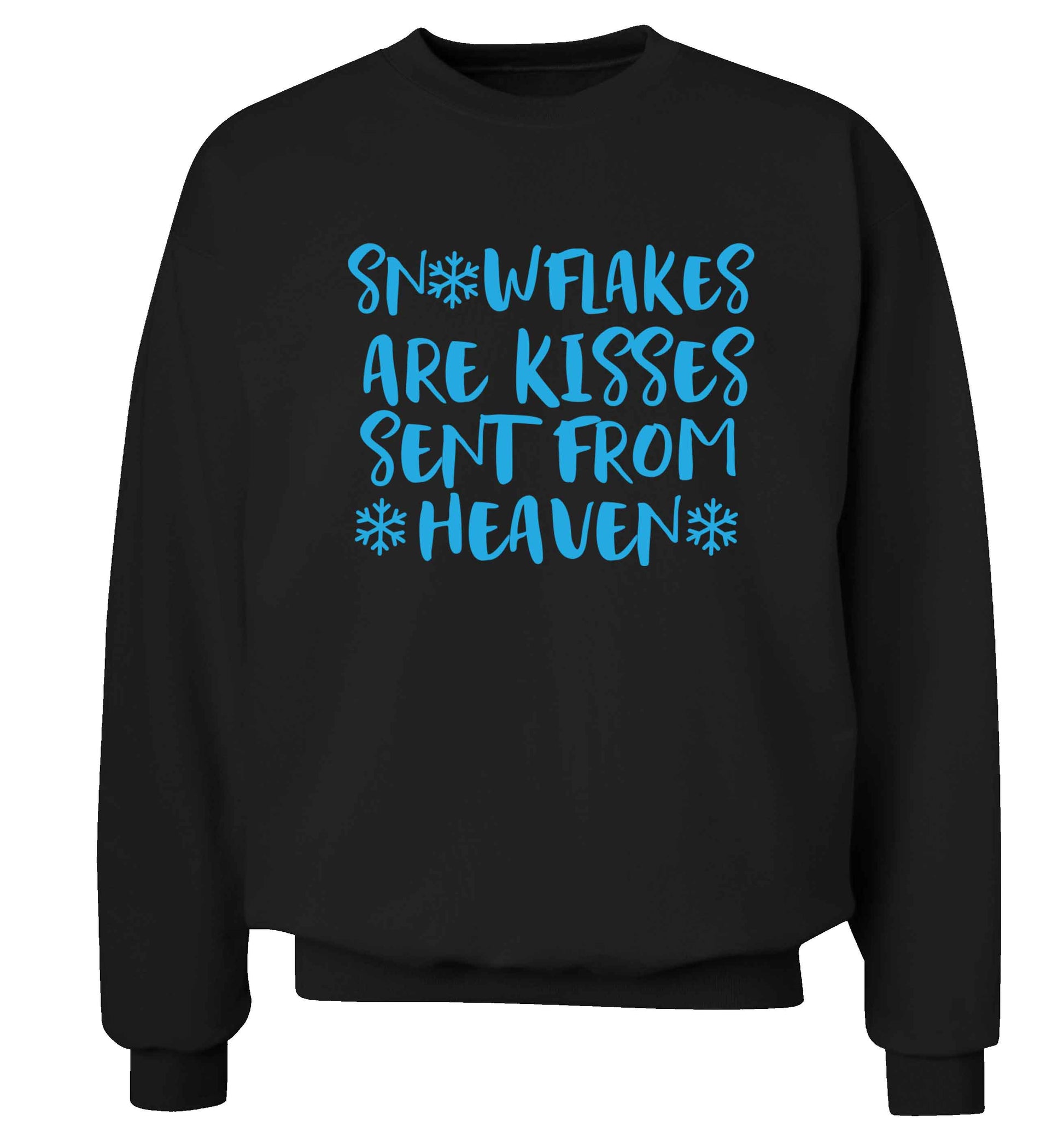 Snowflakes are kisses sent from heaven Adult's unisex black Sweater 2XL