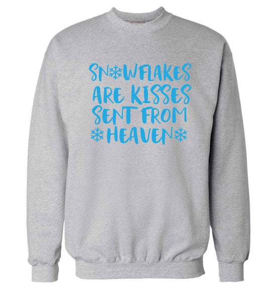 Snowflakes are kisses sent from heaven Adult's unisex grey Sweater 2XL