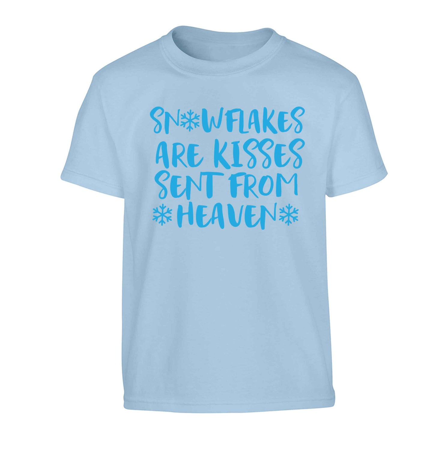 Snowflakes are kisses sent from heaven Children's light blue Tshirt 12-13 Years