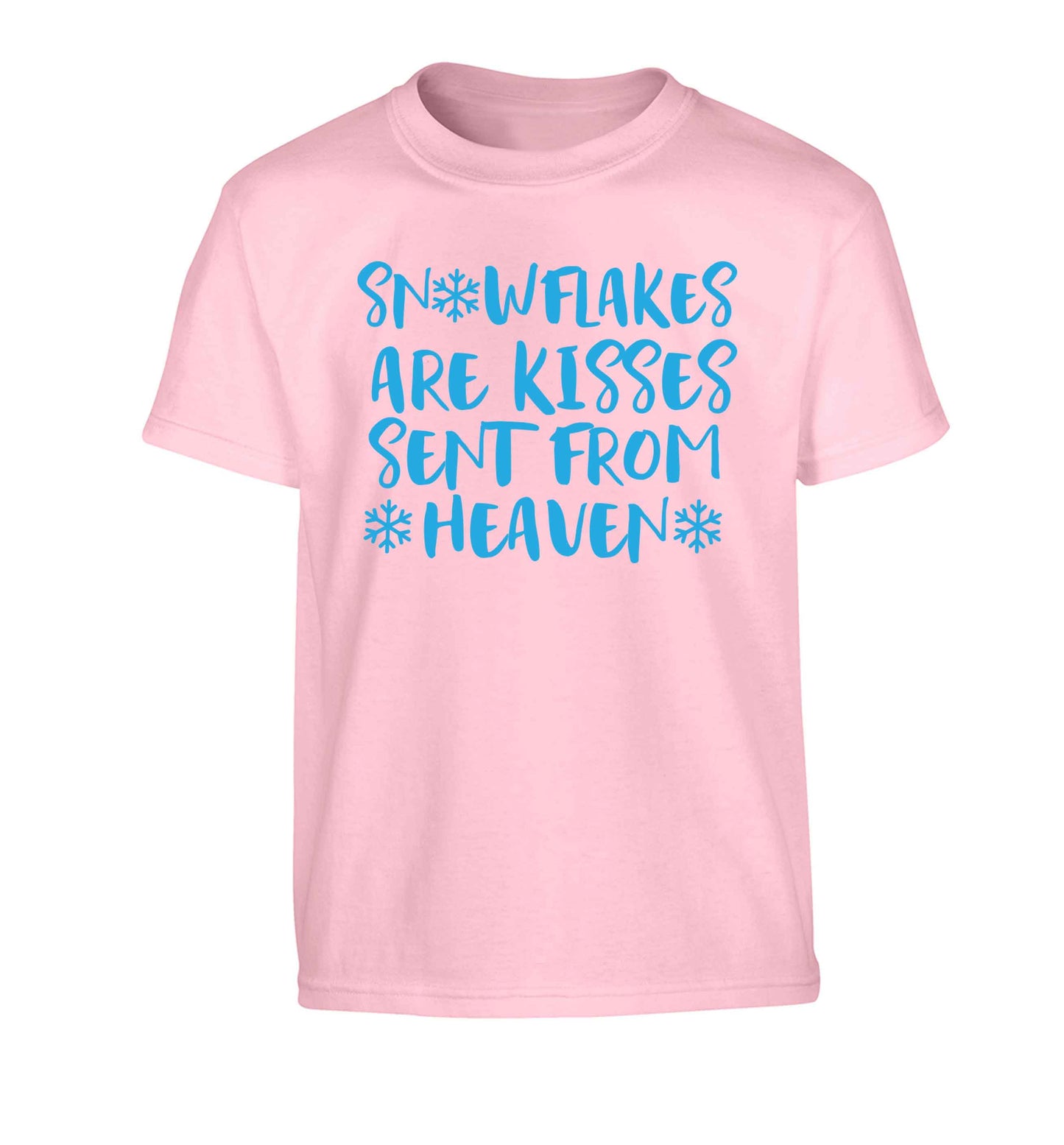 Snowflakes are kisses sent from heaven Children's light pink Tshirt 12-13 Years