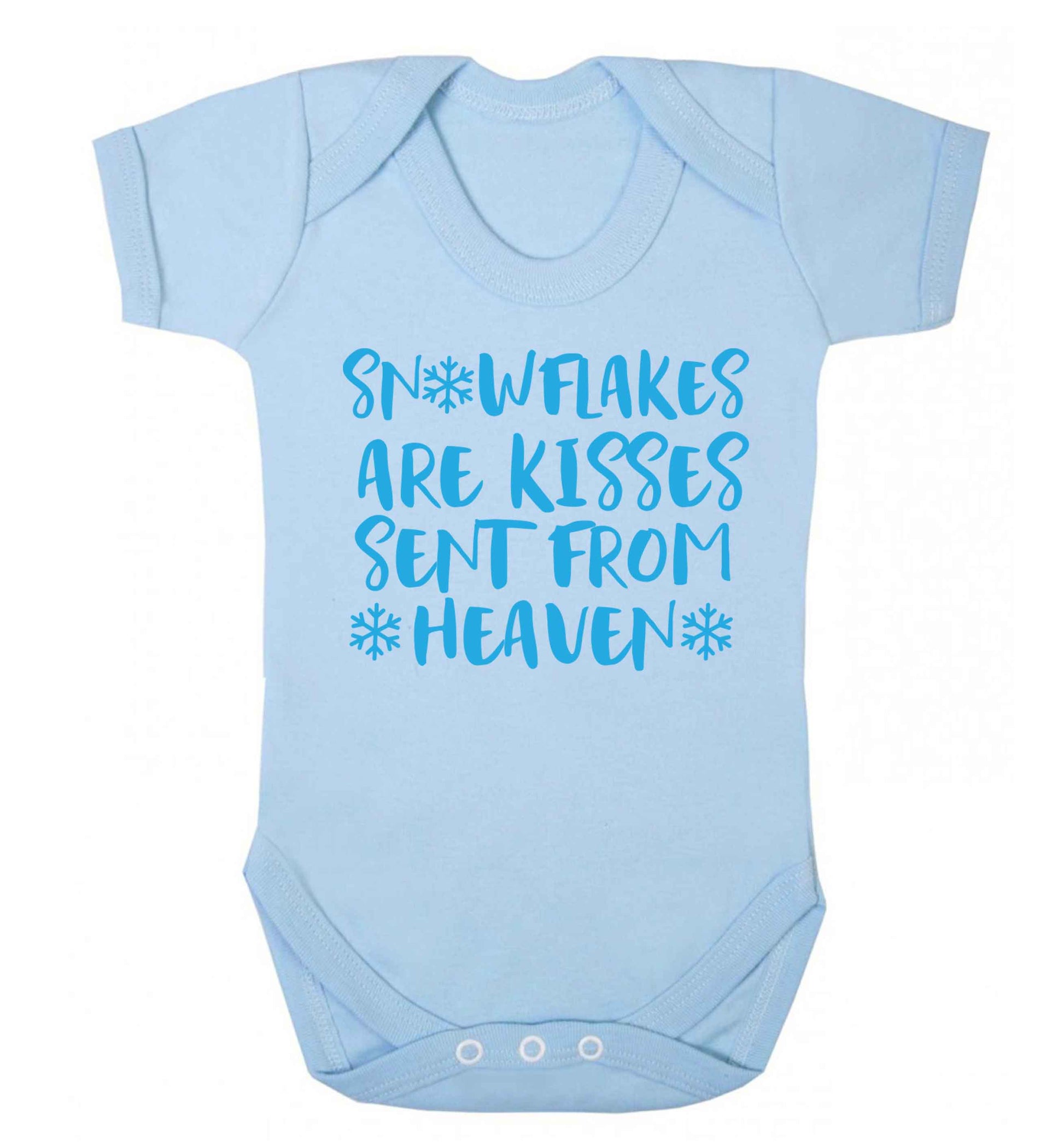 Snowflakes are kisses sent from heaven Baby Vest pale blue 18-24 months
