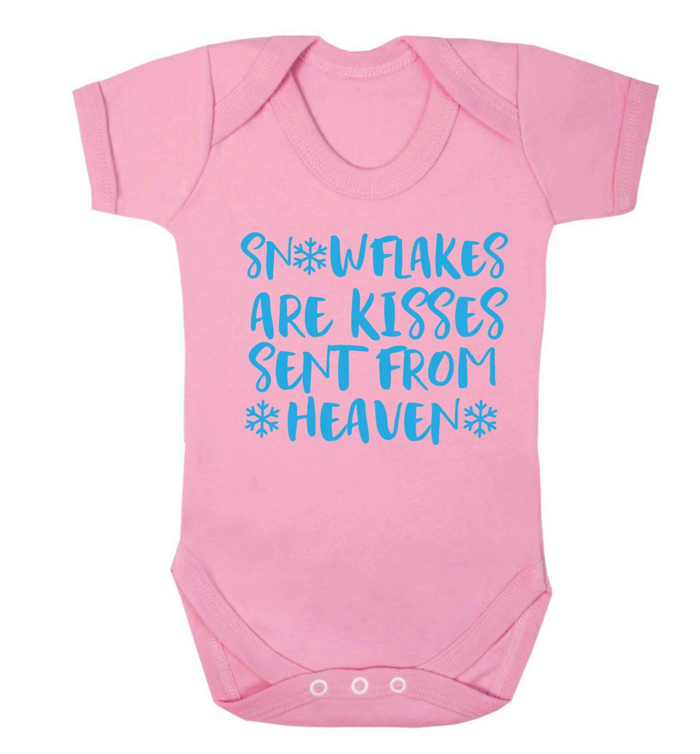 Snowflakes are kisses sent from heaven Baby Vest pale pink 18-24 months