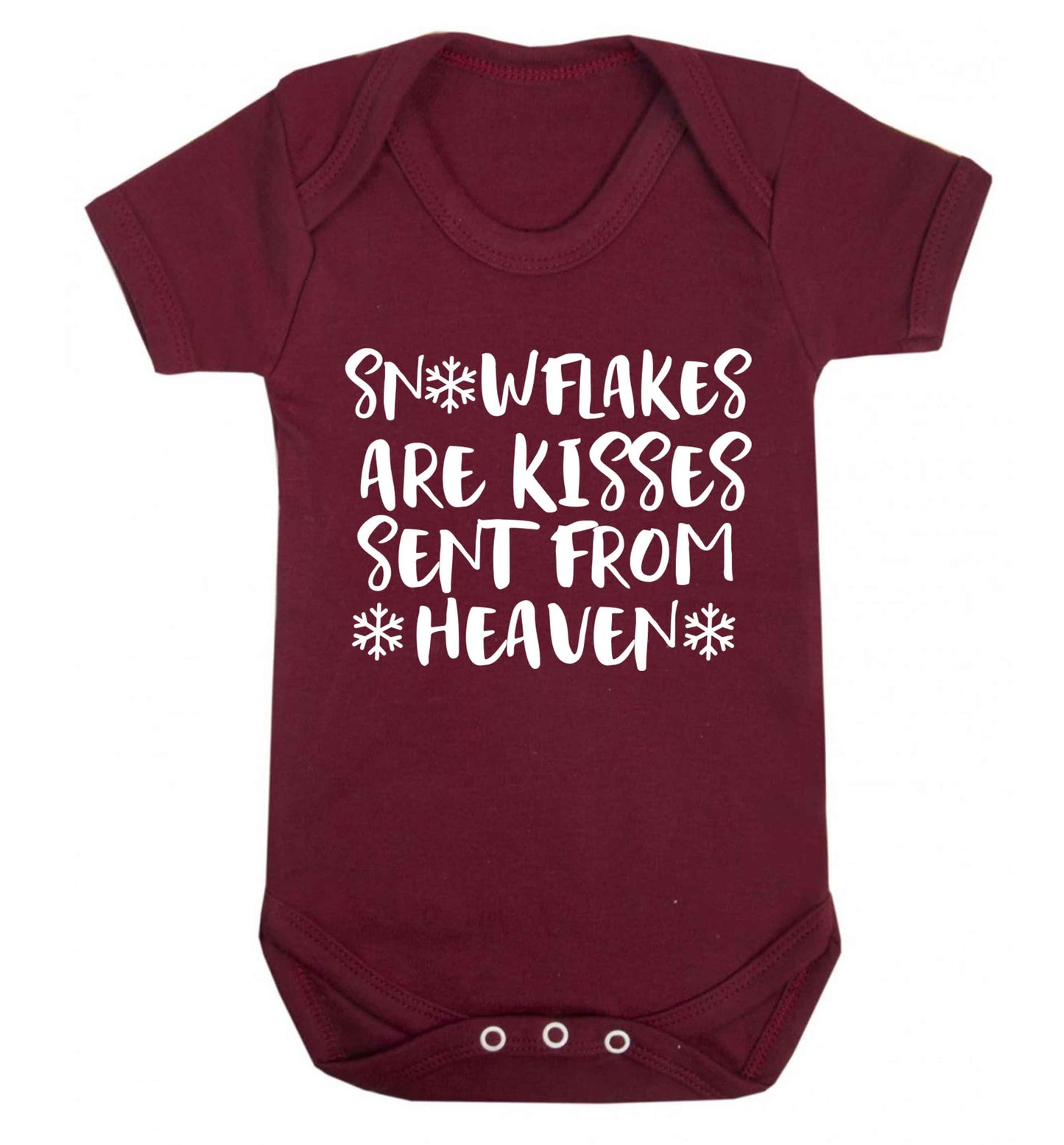 Snowflakes are kisses sent from heaven Baby Vest maroon 18-24 months