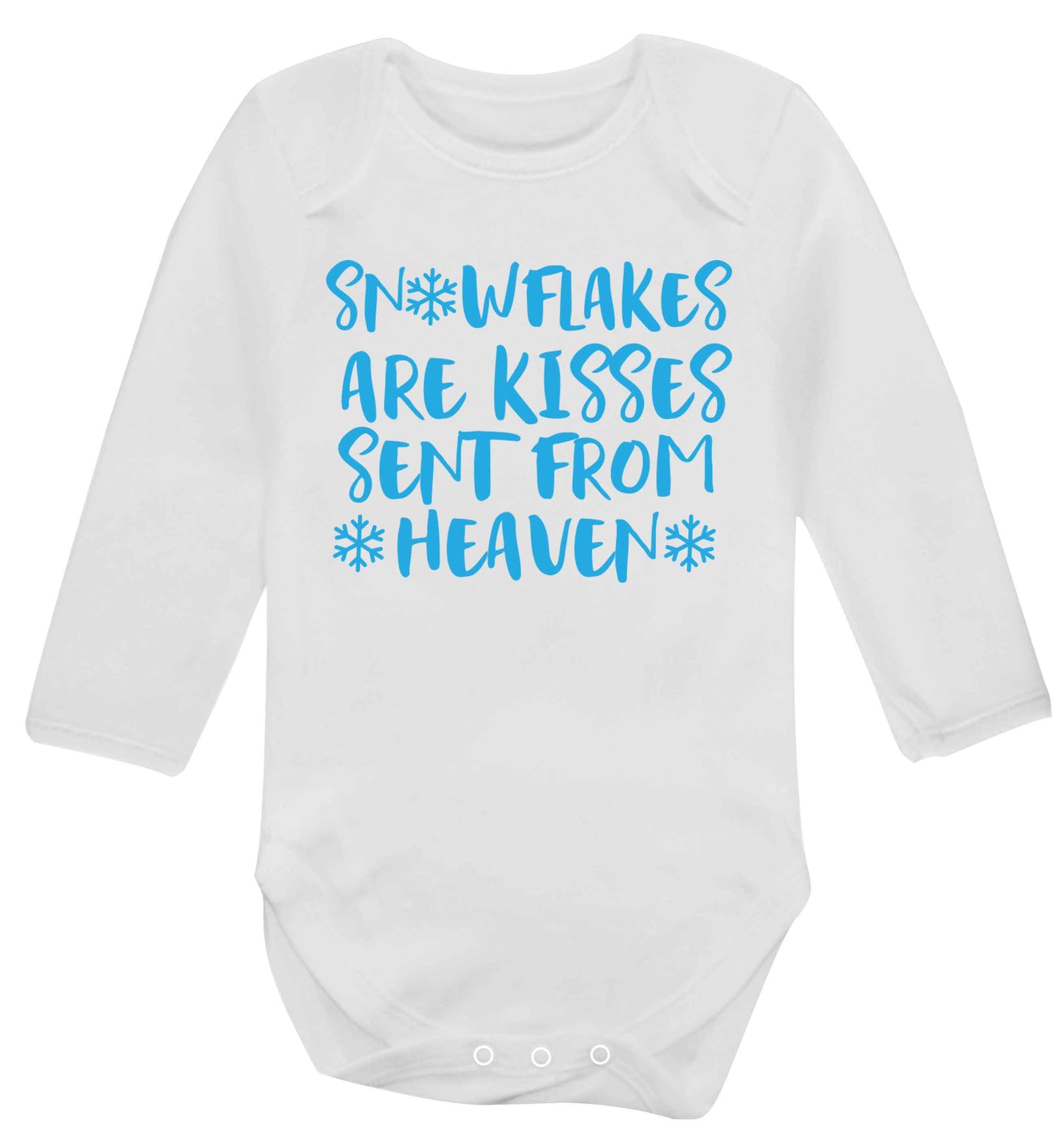 Snowflakes are kisses sent from heaven Baby Vest long sleeved white 6-12 months