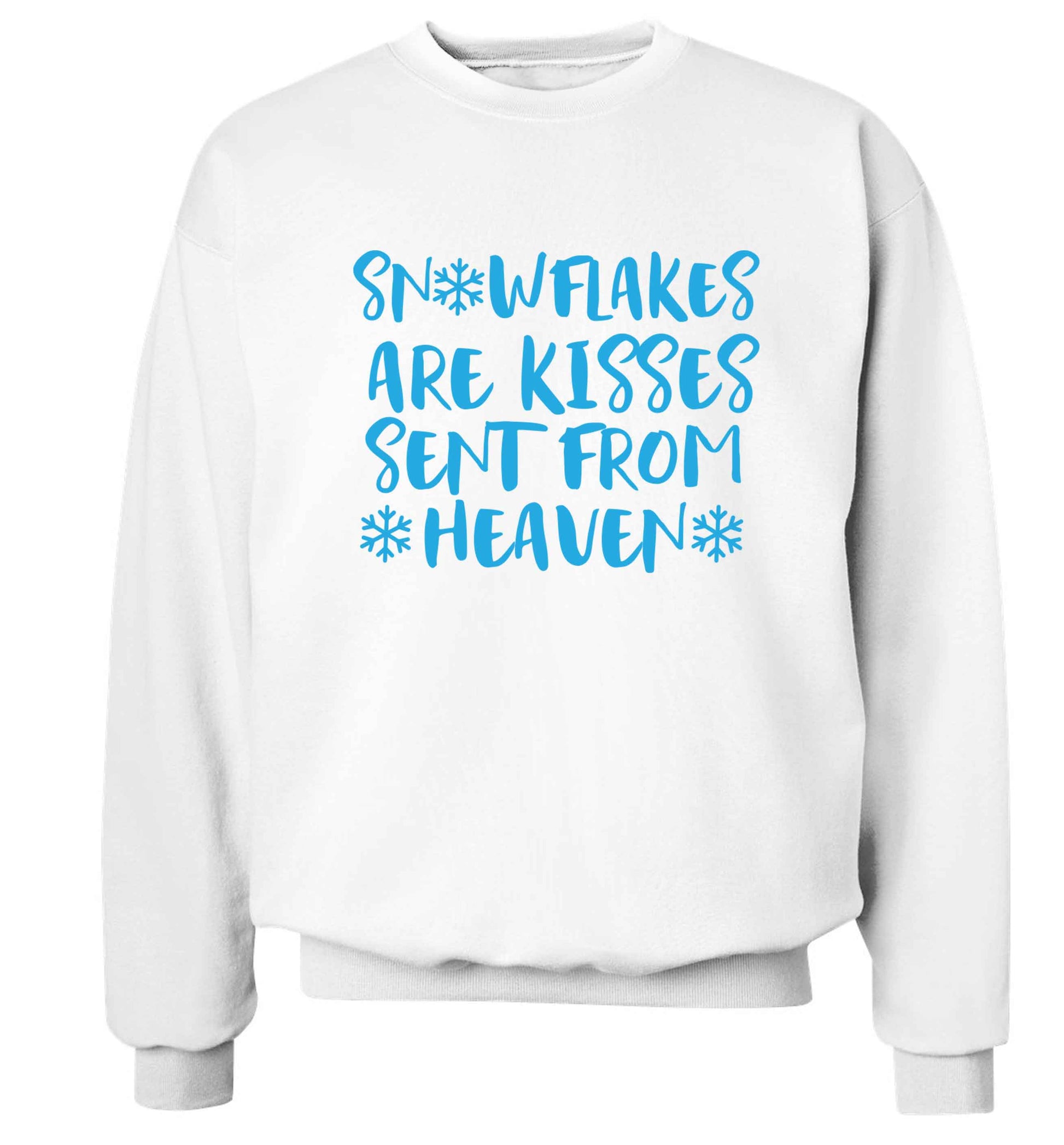 Snowflakes are kisses sent from heaven Adult's unisex white Sweater 2XL