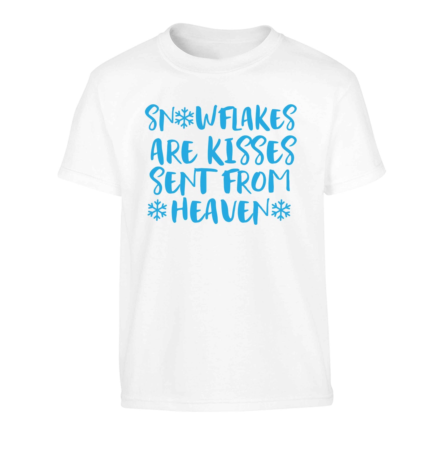 Snowflakes are kisses sent from heaven Children's white Tshirt 12-13 Years