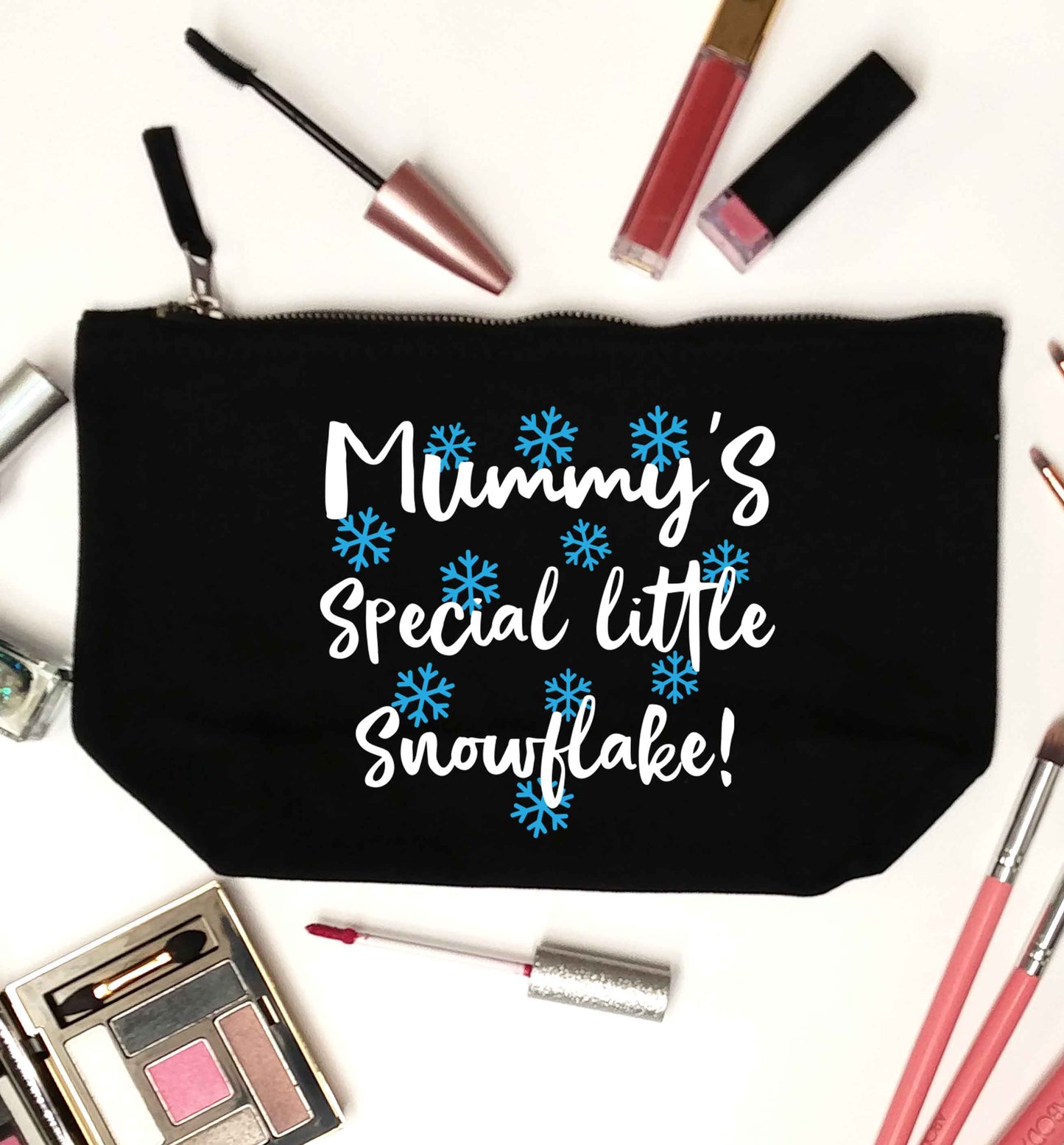 Mummy's special little snowflake black makeup bag