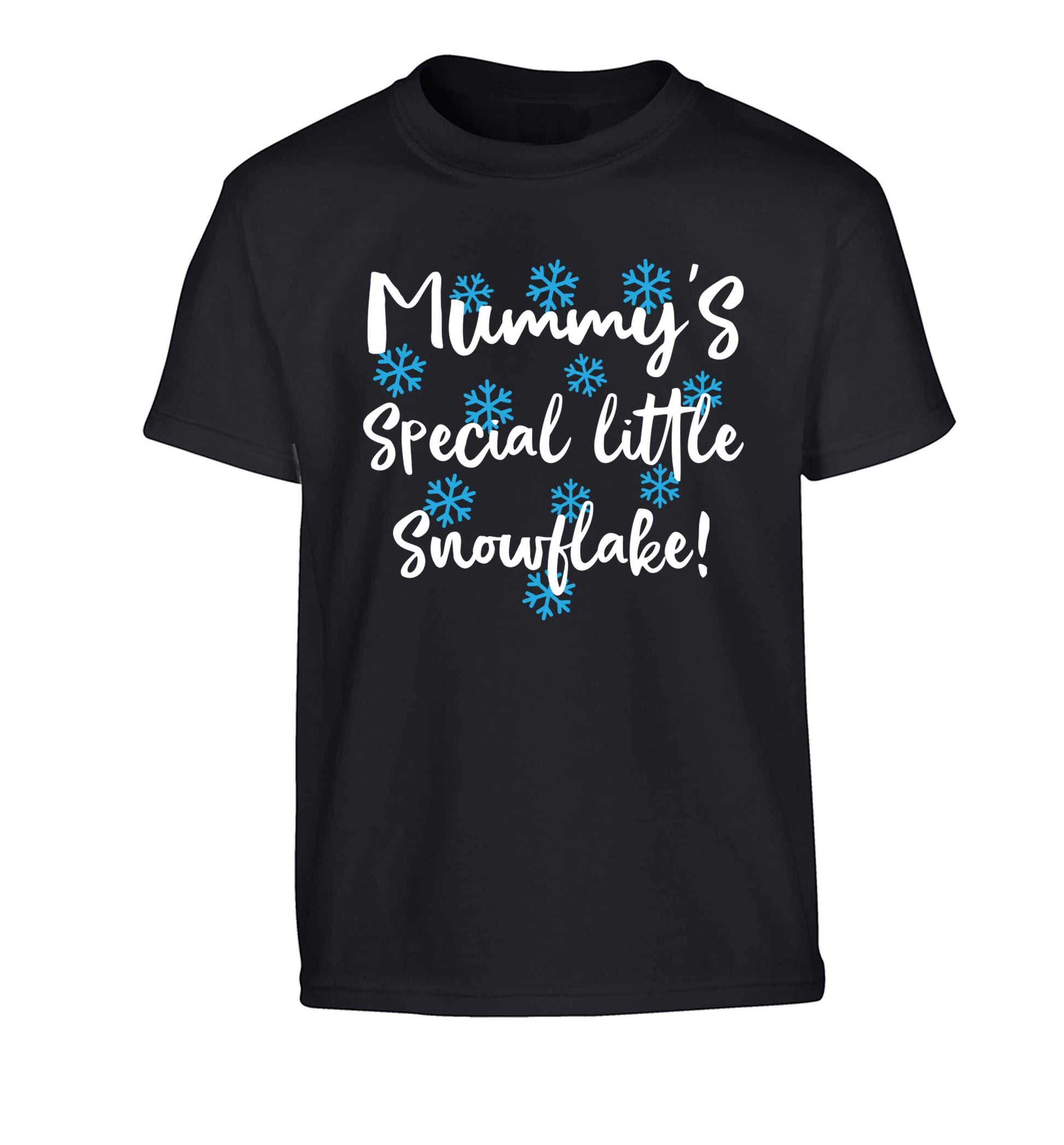 Mummy's special little snowflake Children's black Tshirt 12-13 Years