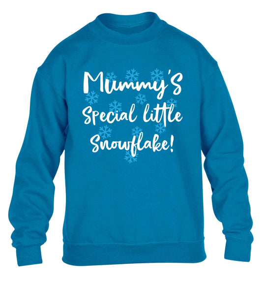 Mummy's special little snowflake children's blue sweater 12-13 Years