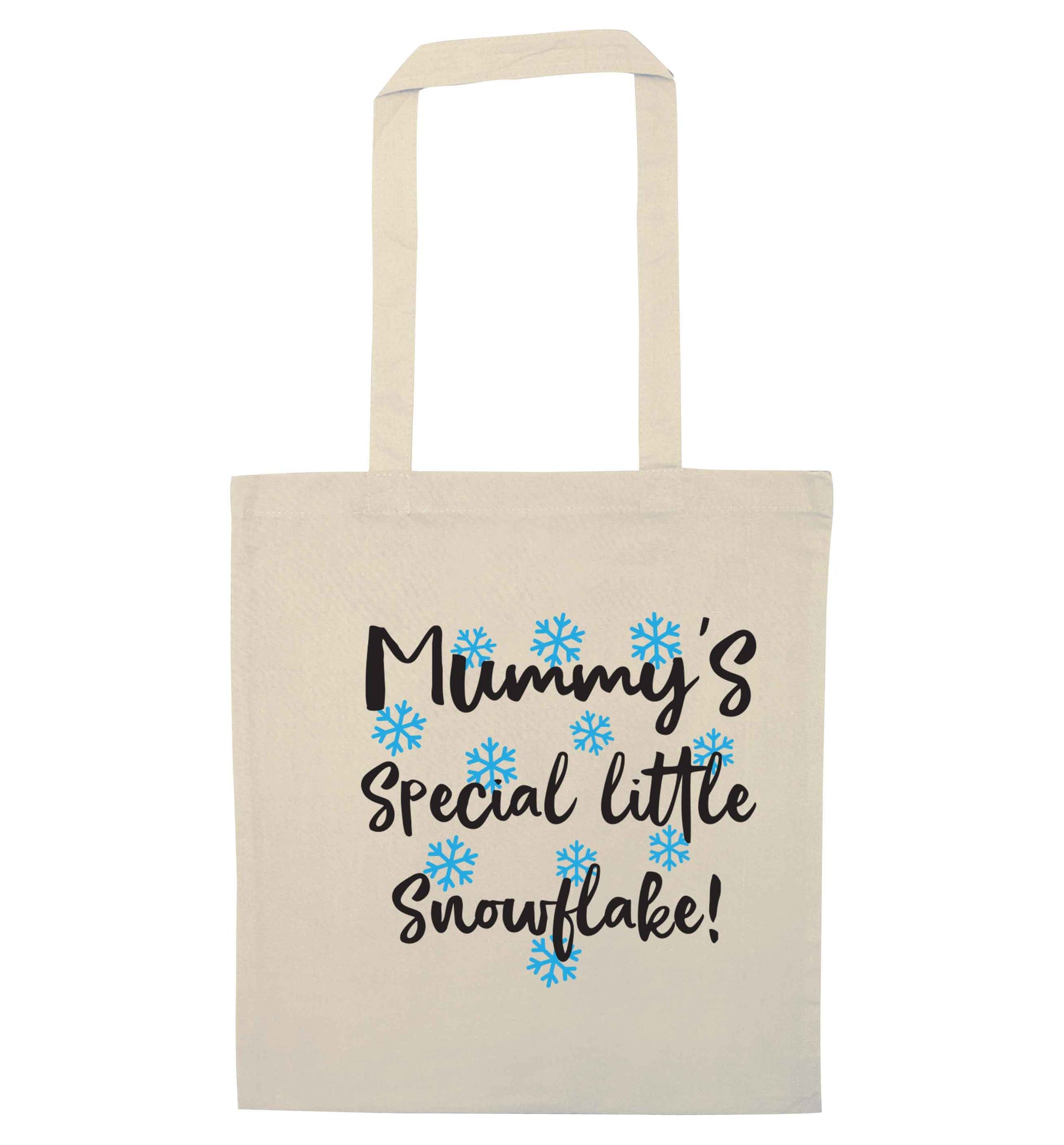 Mummy's special little snowflake natural tote bag